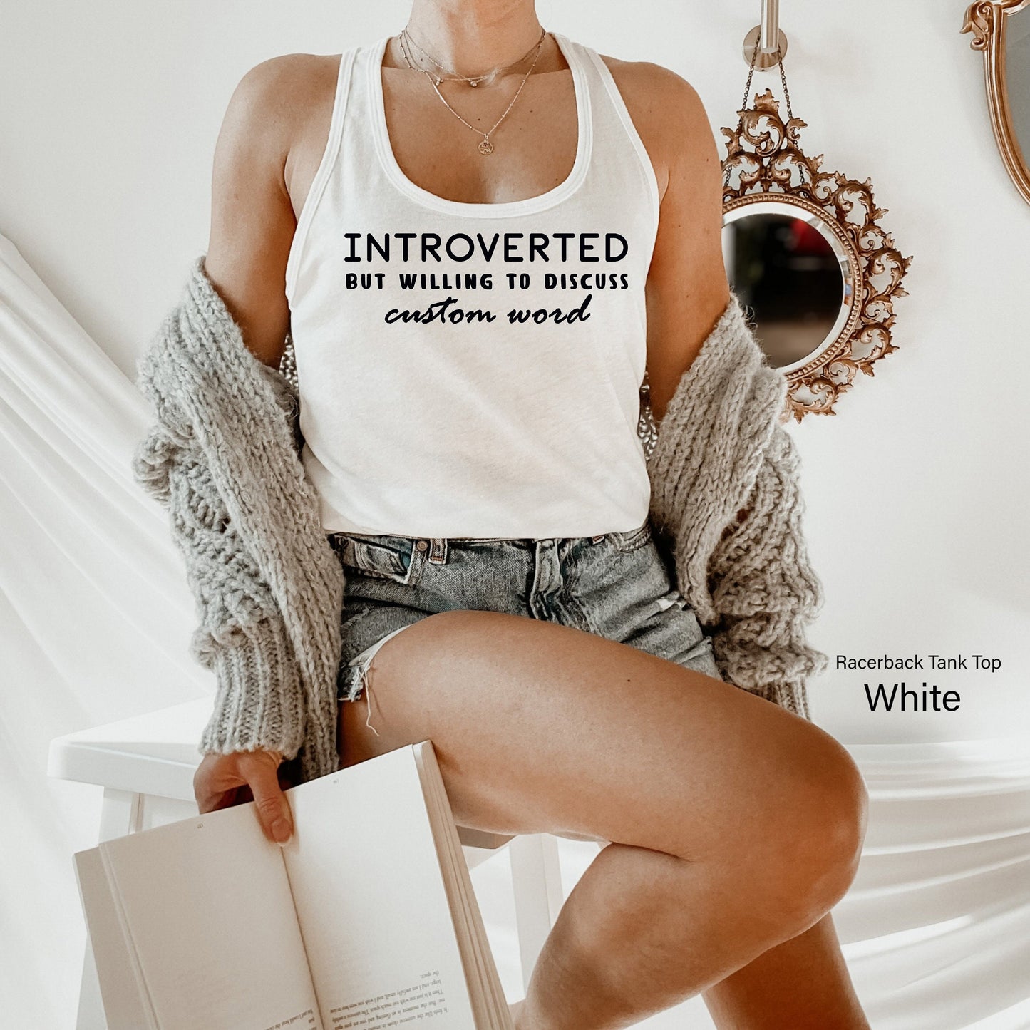 Introverted But Willing To Discuss Shirt, Custom Word Shirt, Bella Canvas Unisex Tee, Introverted Shirt, Customized Shirt, C5679