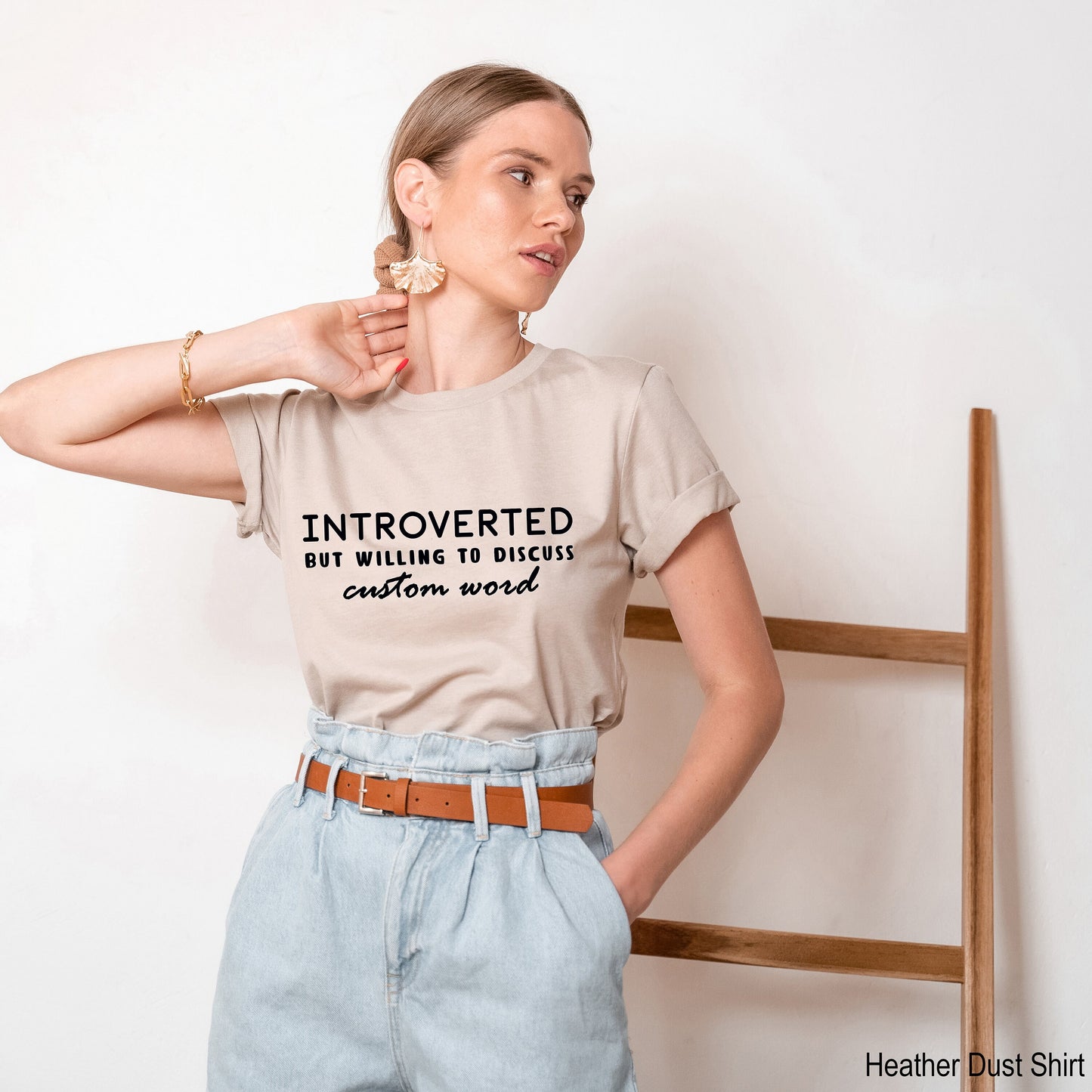 Introverted But Willing To Discuss Shirt, Custom Word Shirt, Bella Canvas Unisex Tee, Introverted Shirt, Customized Shirt, C5679