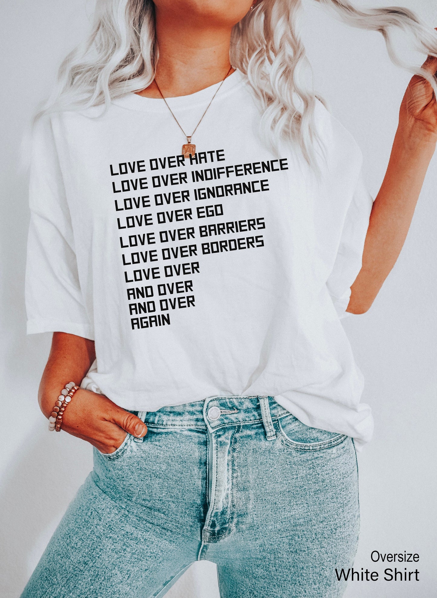 Love Over Hate Love Sweatshirt, Equality Sweatshirt, Racial Equality, Black History, Stand Together, Activist Sweatshirt Clothe Design,C5017