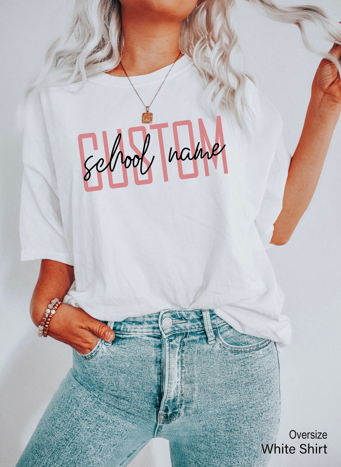 Custom School Name Shirt,Custom Teacher Tshirts,Custom School Mascot T-Shirt,Teacher Team Tee,Personalized School Tanks,Teacher Gift,C7001