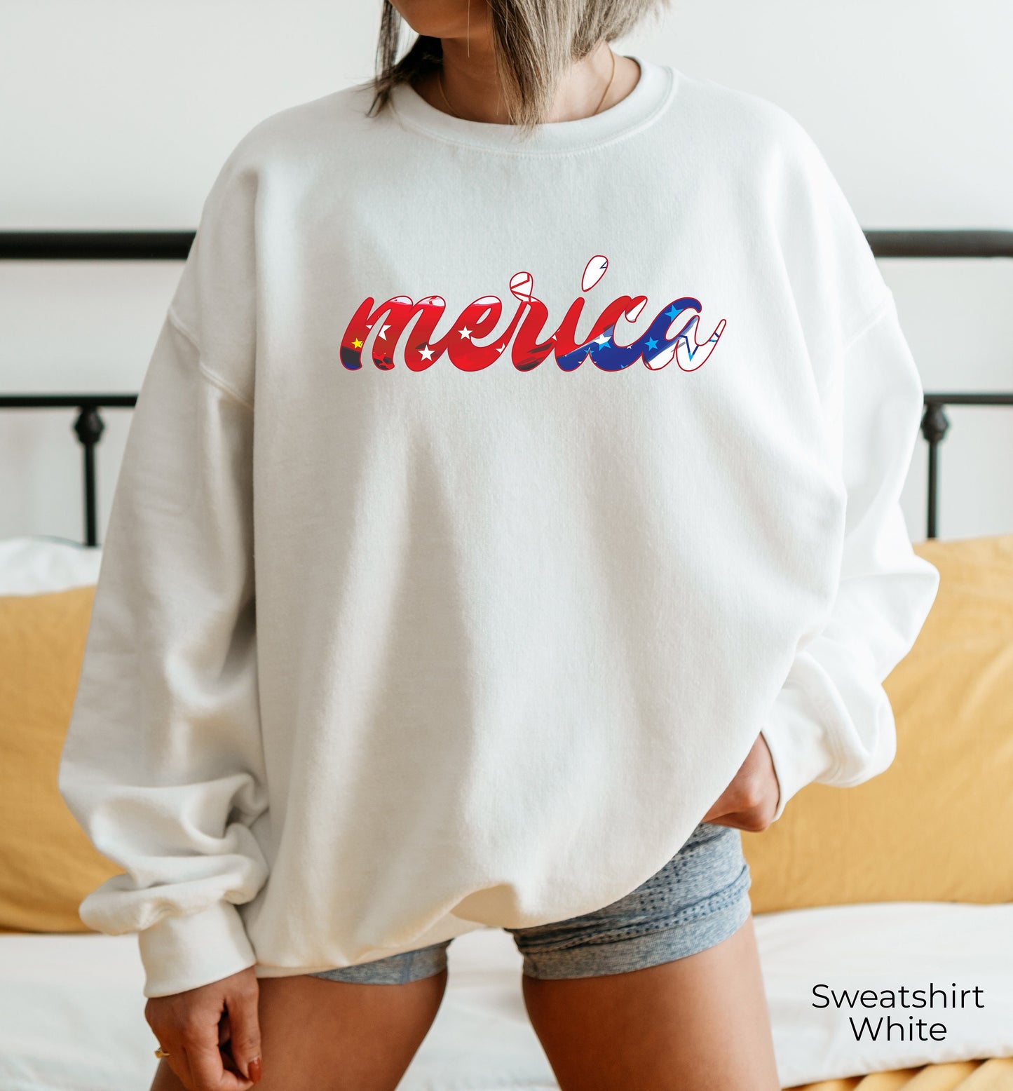 Merica Sweatshirt, American Flag Sweatshirt, America Hoodie, 4th of July Hodie, Memorial Day Shirt, Patriotic Shirt, Freedom Shirt, C6823
