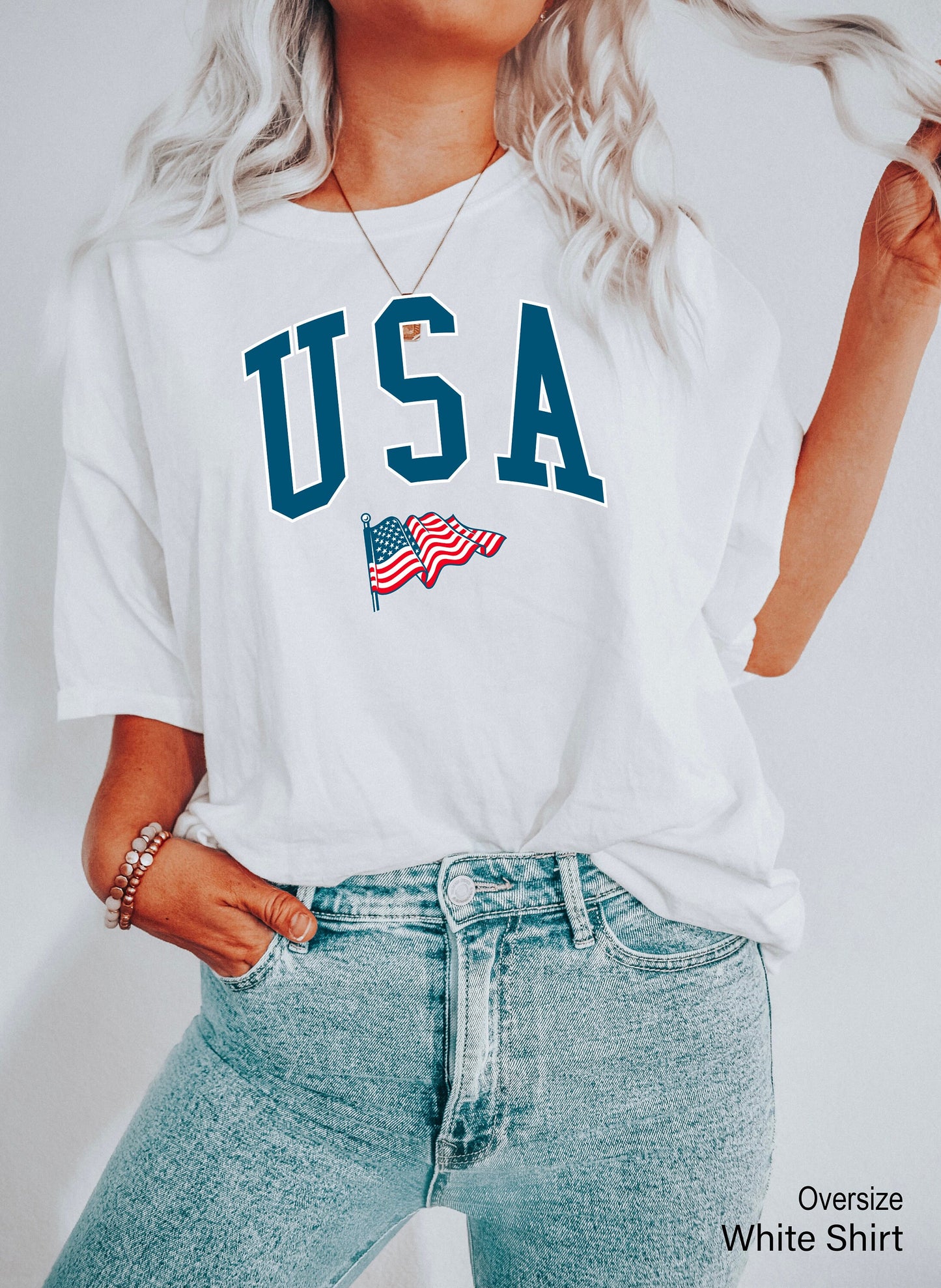 America Sweatshirt, 4th of July Sweatshirt, USA Shirt, Womens 4th of July, 4th of July, Patriotic Hoodie, Red White and Blue, C6830