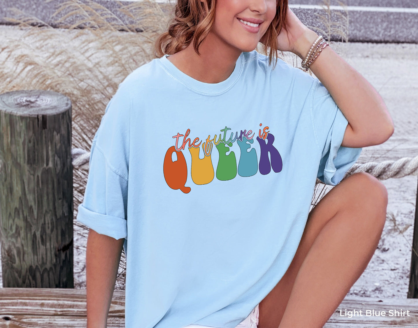 The Future Is Queer Unisex Shirt, LGBTQ Gift Idea, Pride Day Celebration, Queer Outfit, Equality Shirt, Rainbow Pride Shirt, C7004