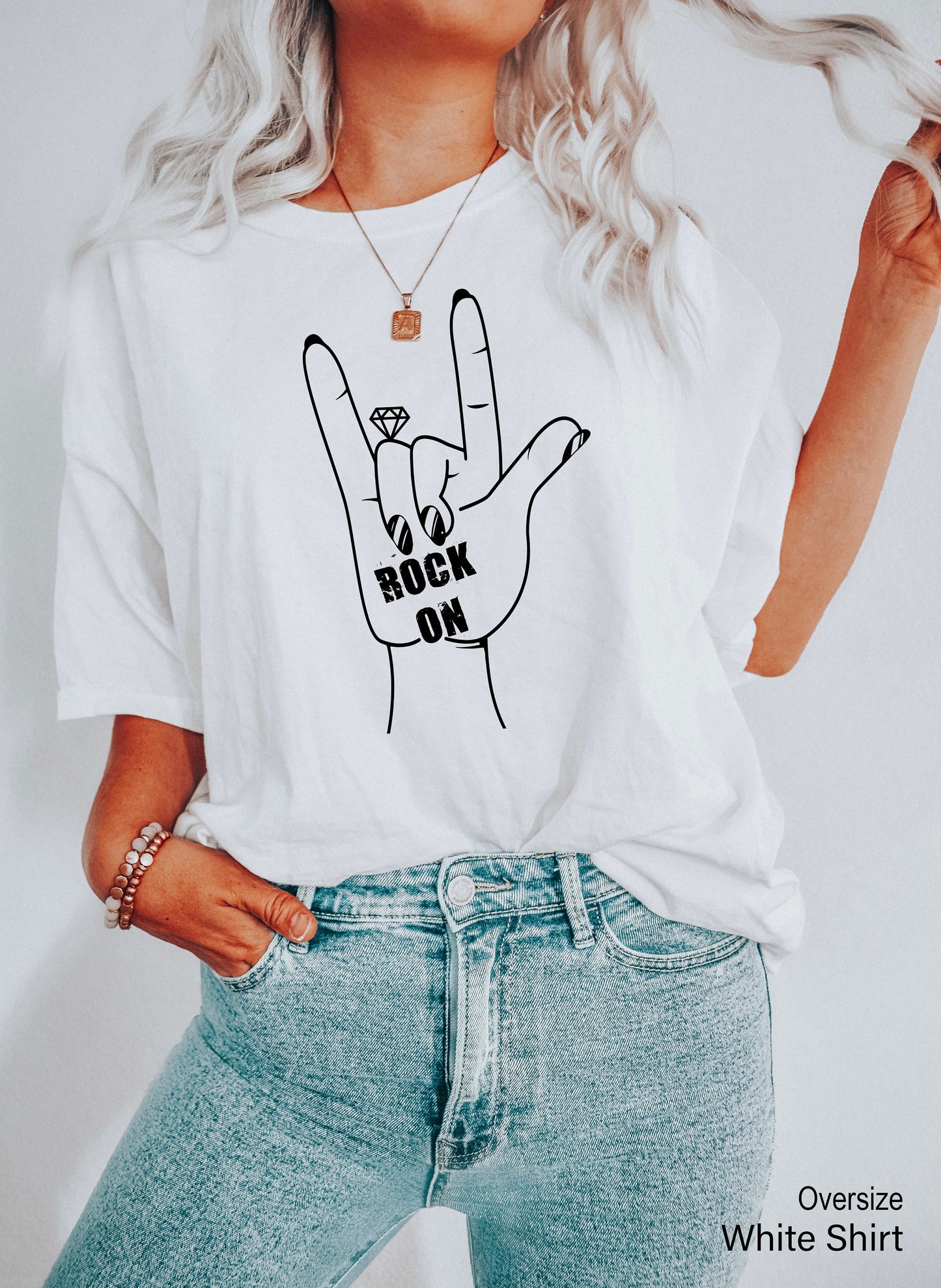Rock On Sweatshirt, Ring Finger Hoodie, Funny Halloween Sweatshirt, Engaged Shirt, Fiancé Tee,Vintage Inspired T-shirt, Oversized Tee, C6947