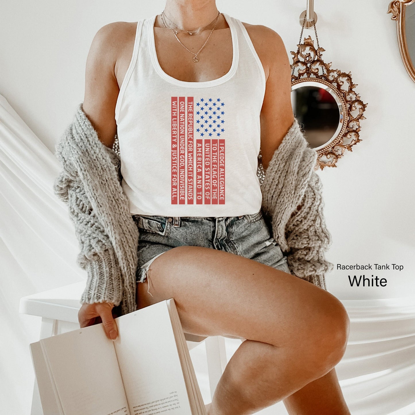 USA Flag Shirt, Pledge of Allegiance, America Flag Shirt, Cute 4th Of July Shirt, Usa Flag Crewneck, Merica Patriot Shirt, C6955