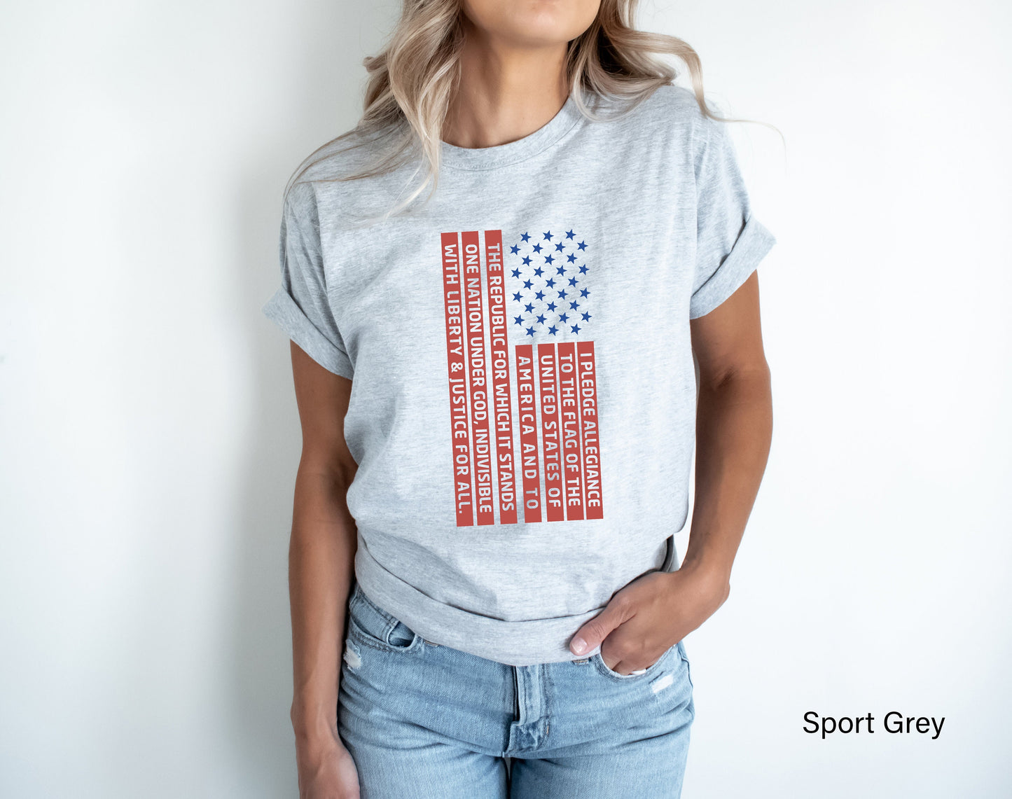 USA Flag Shirt, Pledge of Allegiance, America Flag Shirt, Cute 4th Of July Shirt, Usa Flag Crewneck, Merica Patriot Shirt, C6955