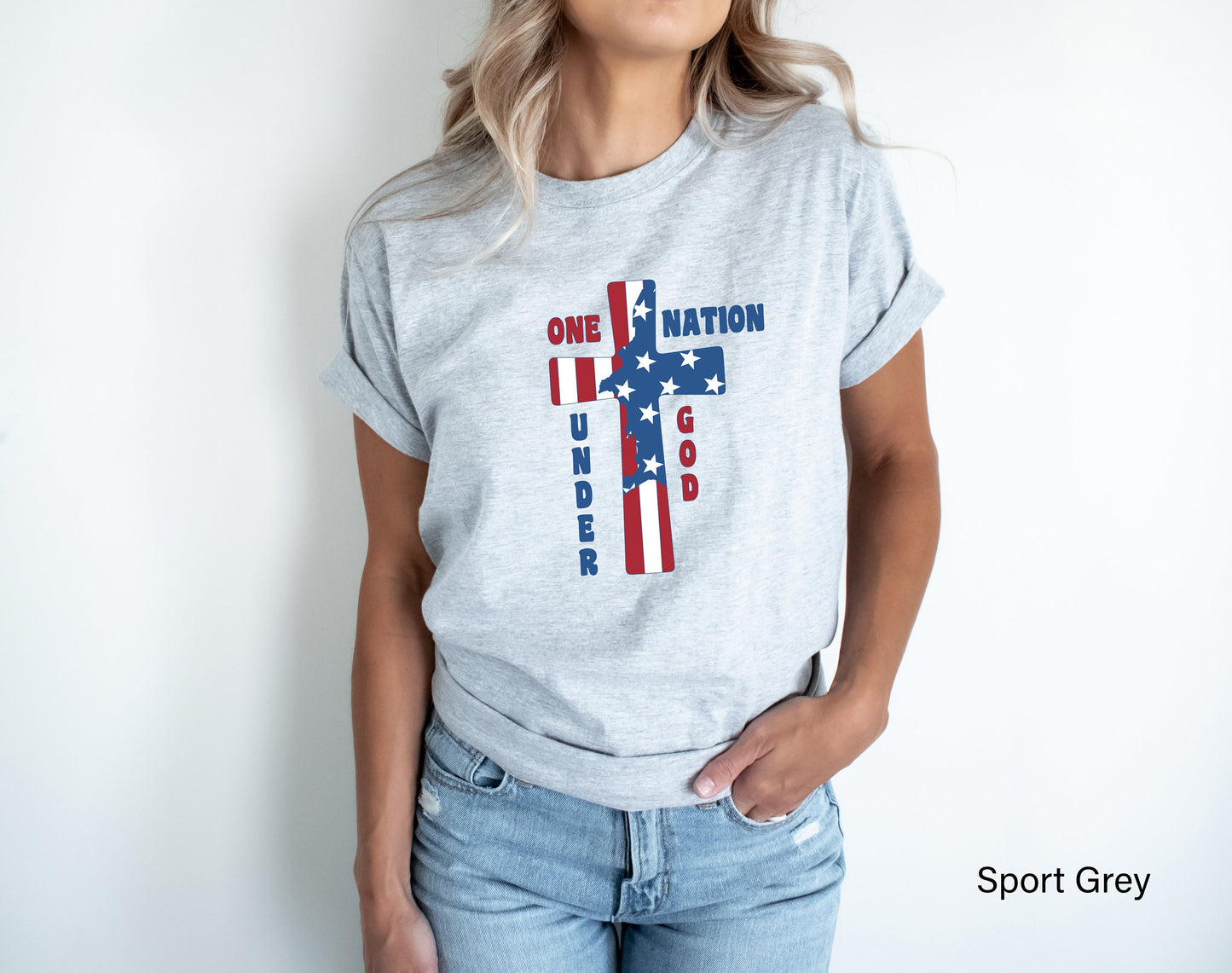 4th of July Tank Tops,Christian One Nation Under God Shirt,USA American Flag Tanks,Cross America Tank,Freedom Racer Back,Big Star Tee ,C6960