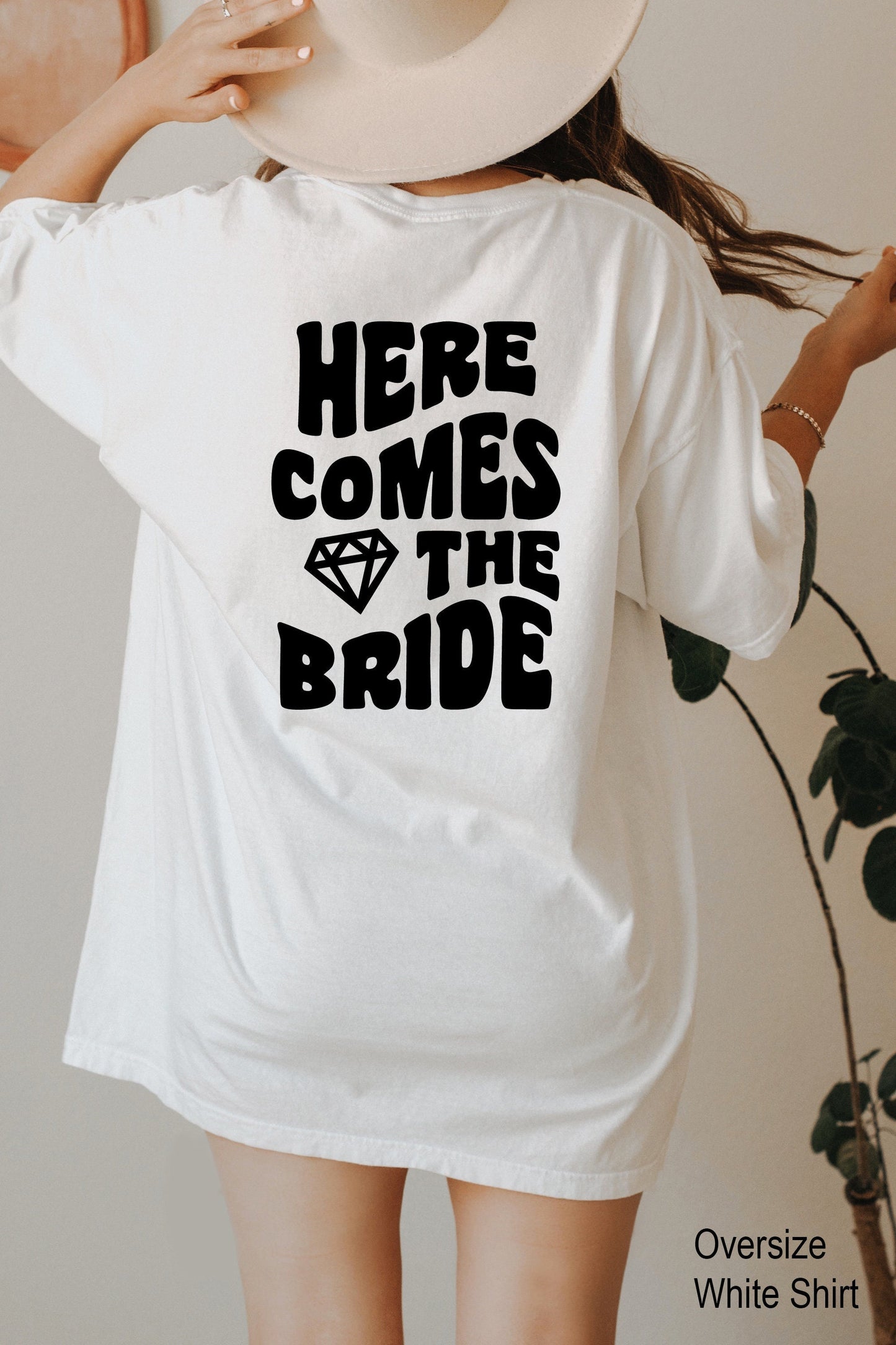 Here Comes the Bride Shirt, Bride T-Shirt, Bride Tee, Bachelorette Party T-Shirts, Engagement Gift, C6758