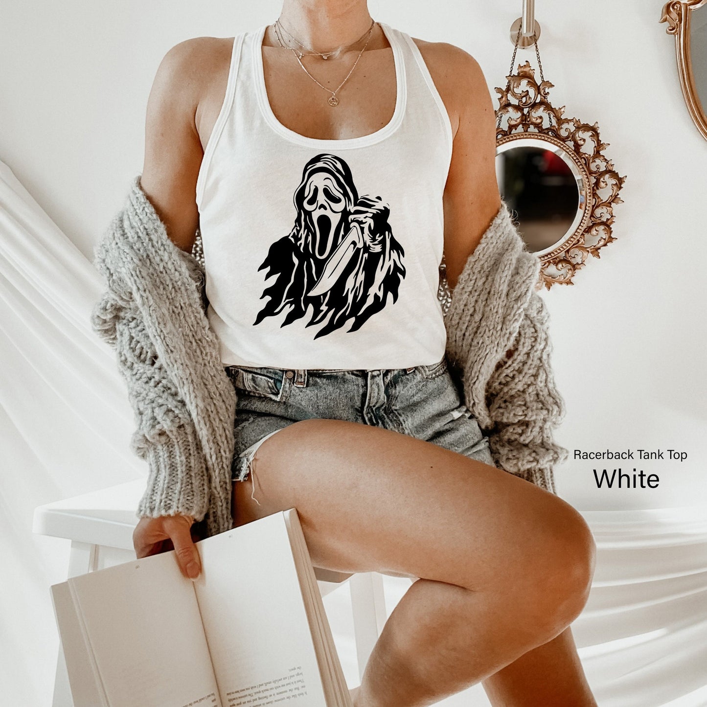 Skeleton Scream Shirt,Horror Sweatshirts,Fall Tshirts,Scream Tshirt,Trendy Halloween Party Tee,Horror Movie Gift,Gift For Halloween,C7030