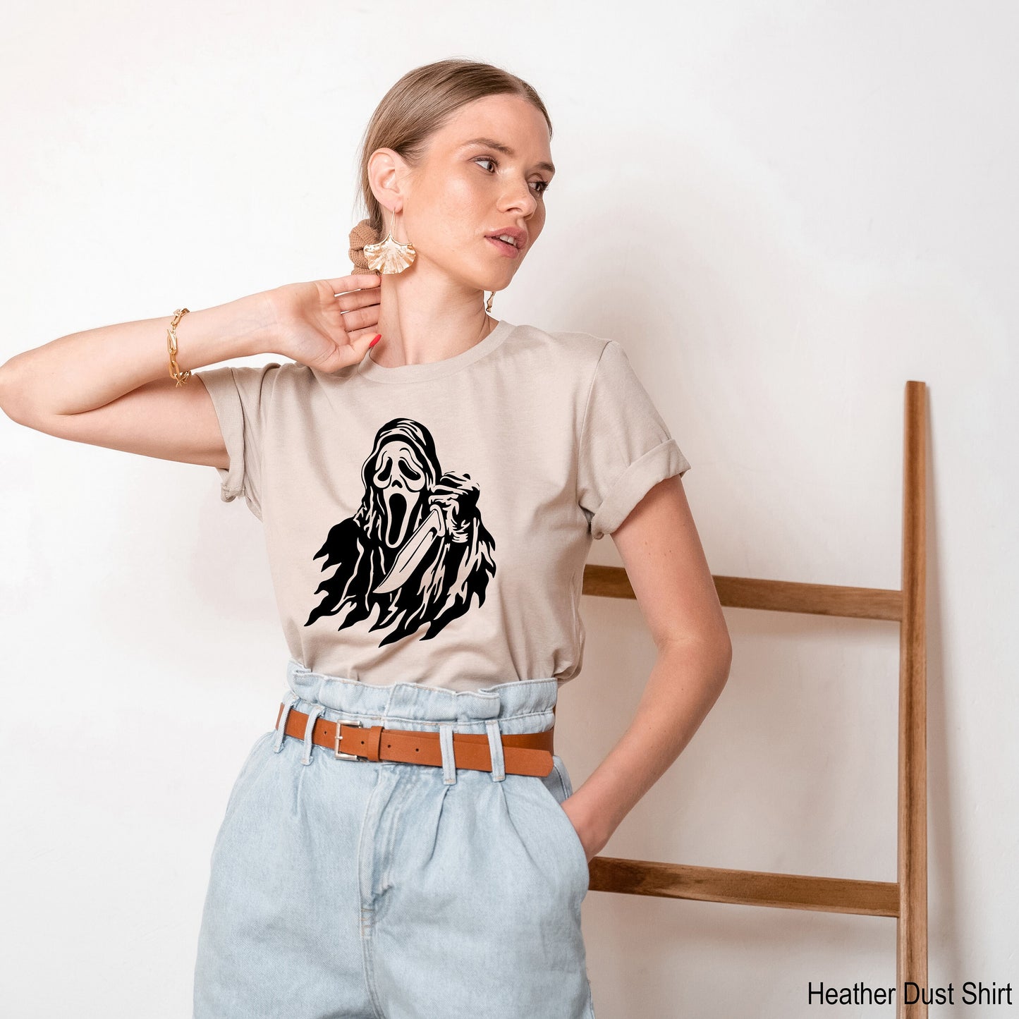 Skeleton Scream Shirt,Horror Sweatshirts,Fall Tshirts,Scream Tshirt,Trendy Halloween Party Tee,Horror Movie Gift,Gift For Halloween,C7030