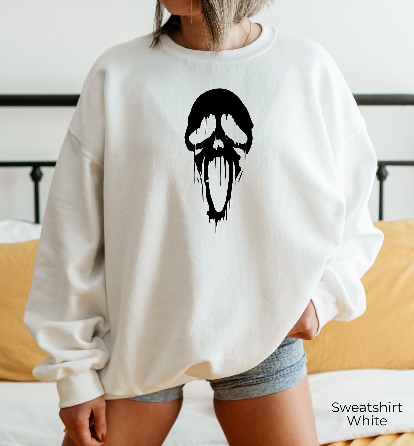Horror Sweatshirt,Halloween Sweater,Happy Halloween Tshirt,Fall Shirt,Ghost Scream T shirt,Halloween 2022 Gift,Horror Movie Gift, C7031