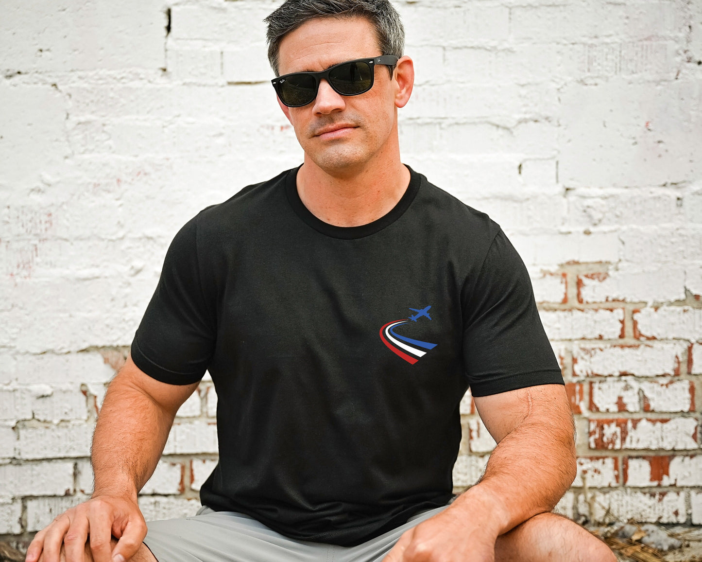 Red White Blue Air Force Flyover Men's T-shirt, 4th of July Shirt, Independence Day Shirt, Patriotic Shirt, Cute 4th of July Shirt, C6846