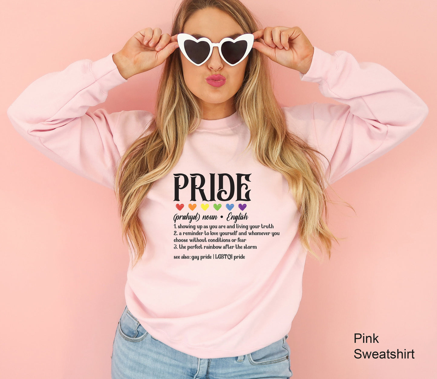 Pride Definition, Pride Hoodie, Transgender Pride Sweatshirt, Lgbt Pride Hoodie, Rainbow Flag Sweatshirt, Lesbian Pride Sweatshirt, C7009