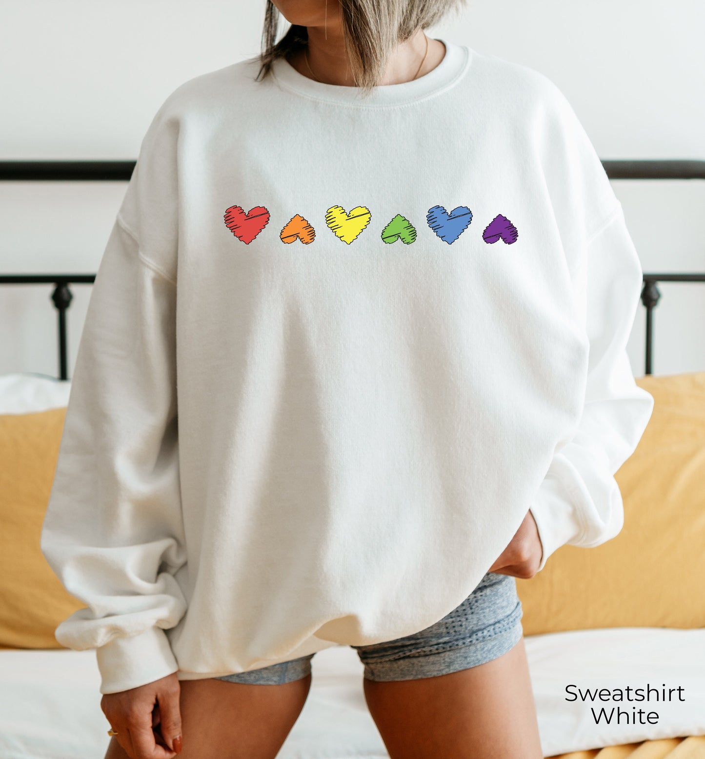 Rainbow Heart Sweatshirt, Pride Hoodie, Perfect Gift, LGBT Hoodie, Pride Rainbow Sweatshirt, Trans Hoodie, Pride LGBT Sweatshirt, C7017