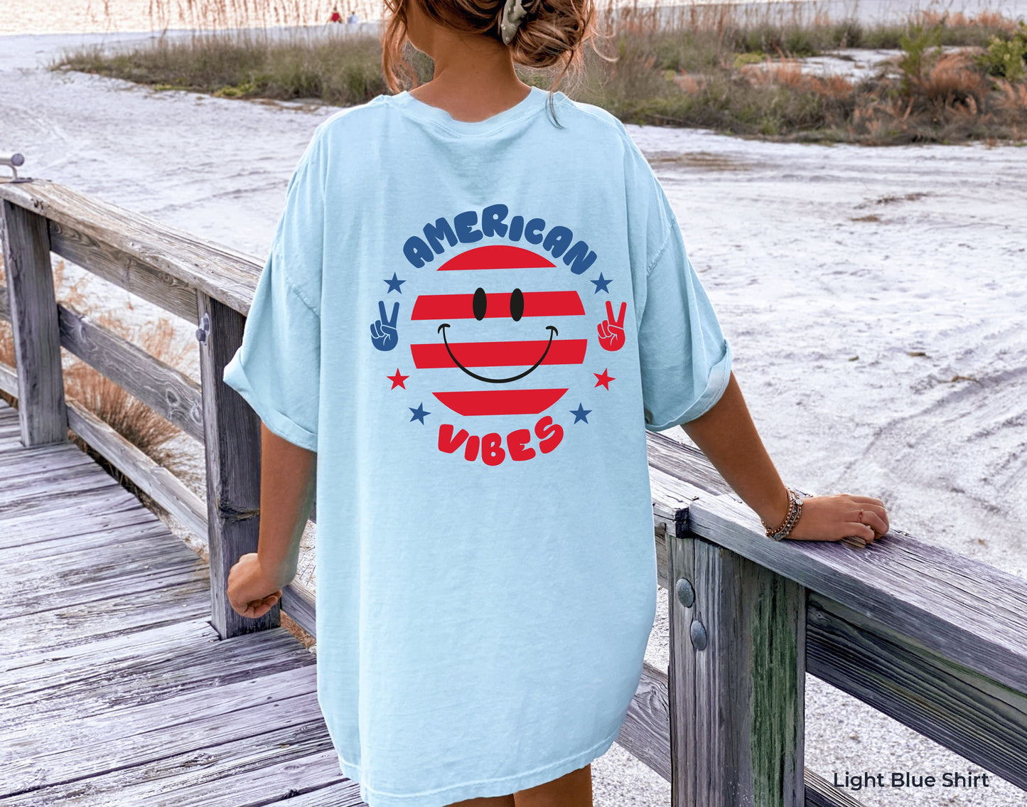 American Vibes Shirt,Women's Patriotic T-Shirt,Fourth Of July Tee,4th of July Tee,USA Flag Shirt,America Face Shirt,Memorial Day Tee,C6877