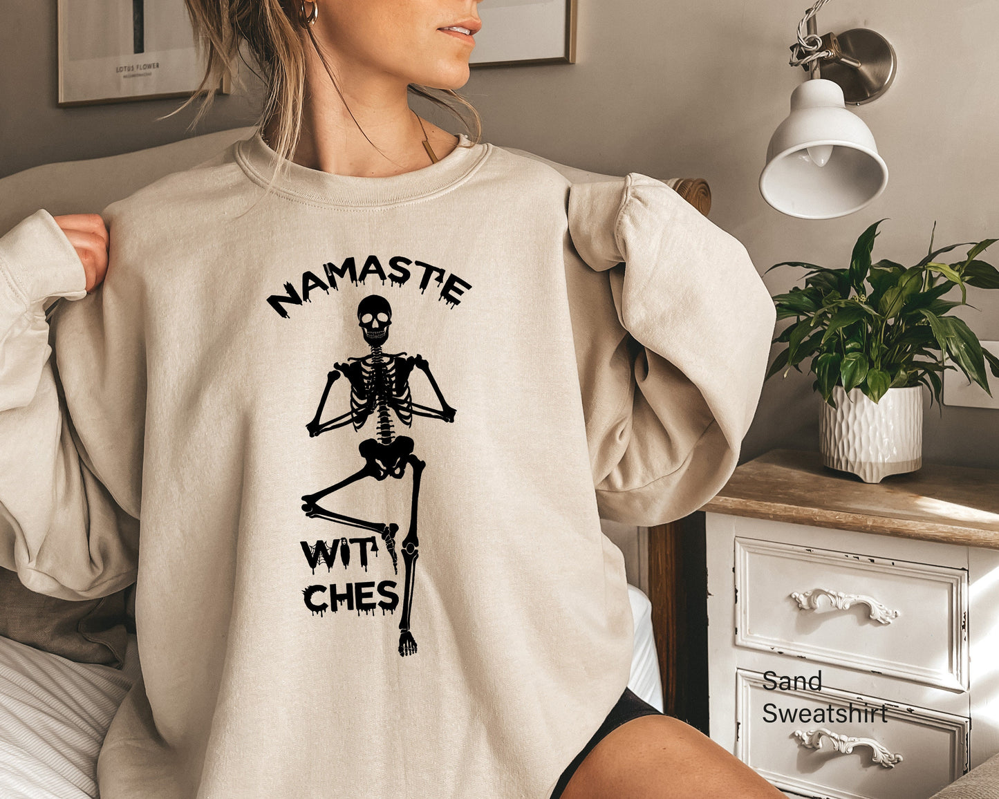 Namaste Witches Hoodie,Namaste Halloween Shirt,Skeleton Namaste Shirt,Halloween Namaste Witches Shirt,Namaste Witches Sweatshirt,C6125
