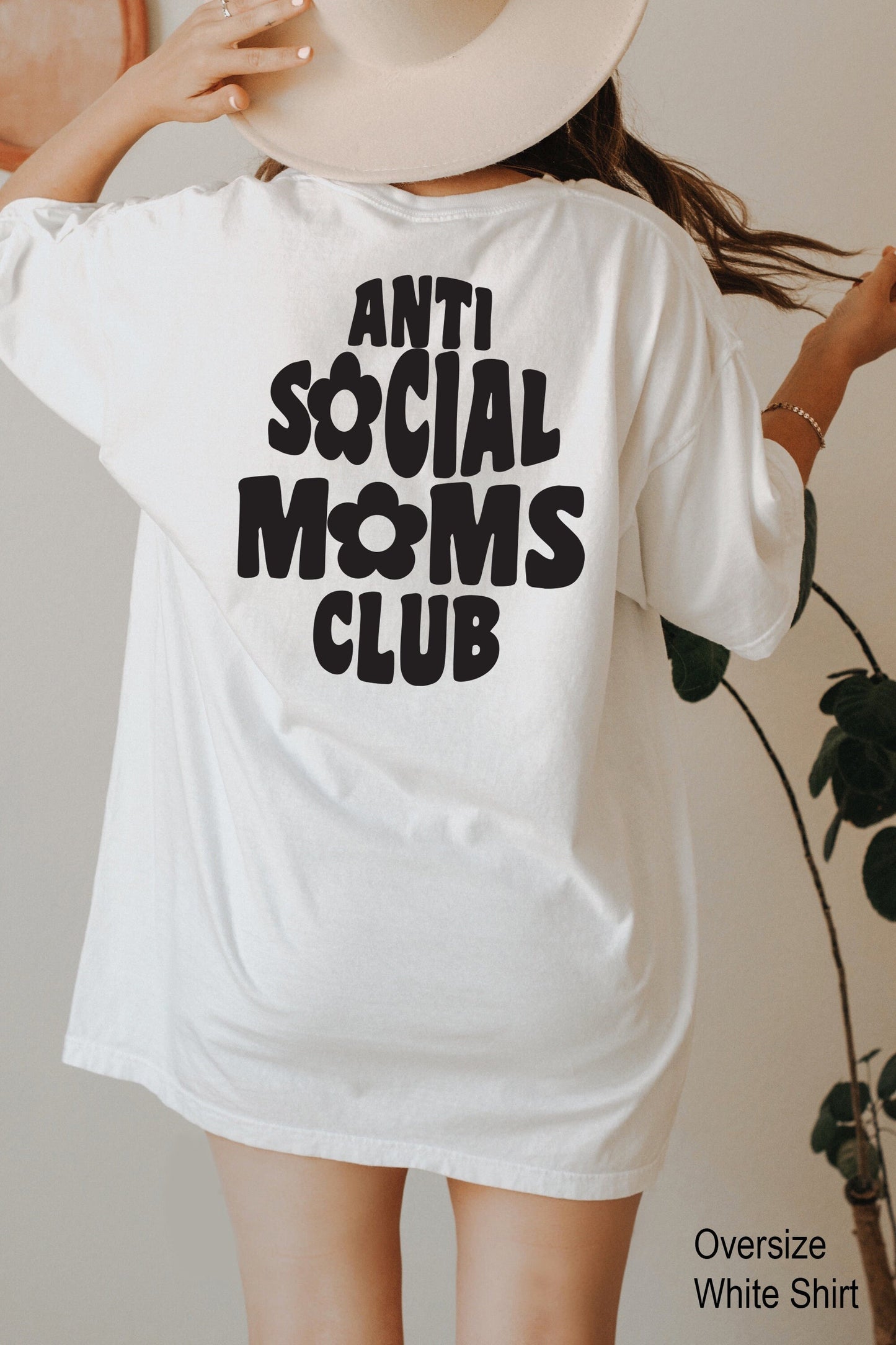 Anti Social Moms Club Shirt,Funny Mama Tshirt,Cool Moms T-Shirts,Mom Life Tees,Retro Moms Club T Shirt,Gift For Mom,Mom V Neck Shirts,C6976