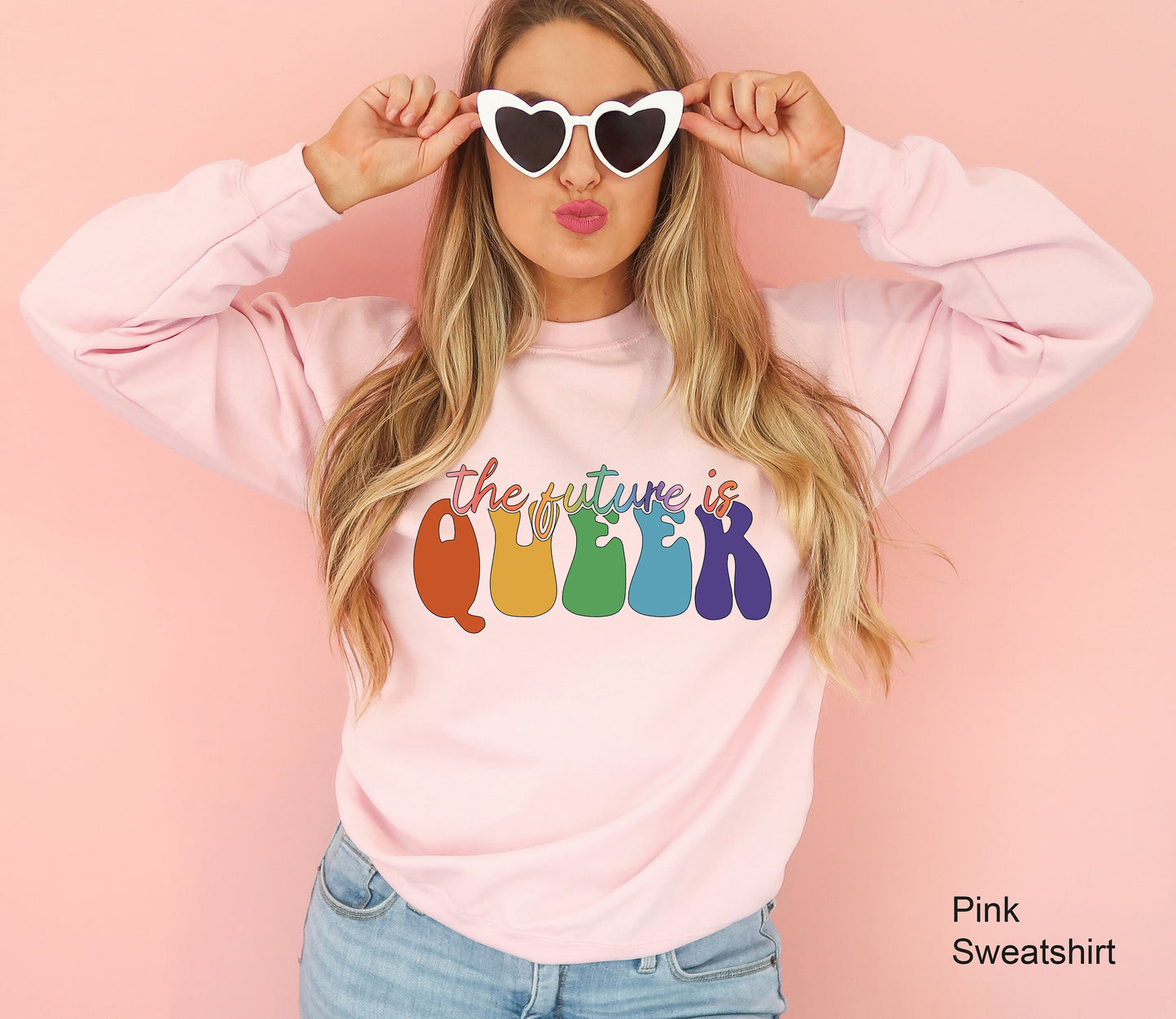 The Future Is Queer Sweatshirt, LGBTQ Gift Idea, Pride Day Celebration, Queer Outfit, Equality Hoodie, Rainbow Pride Sweatshirt, C7004