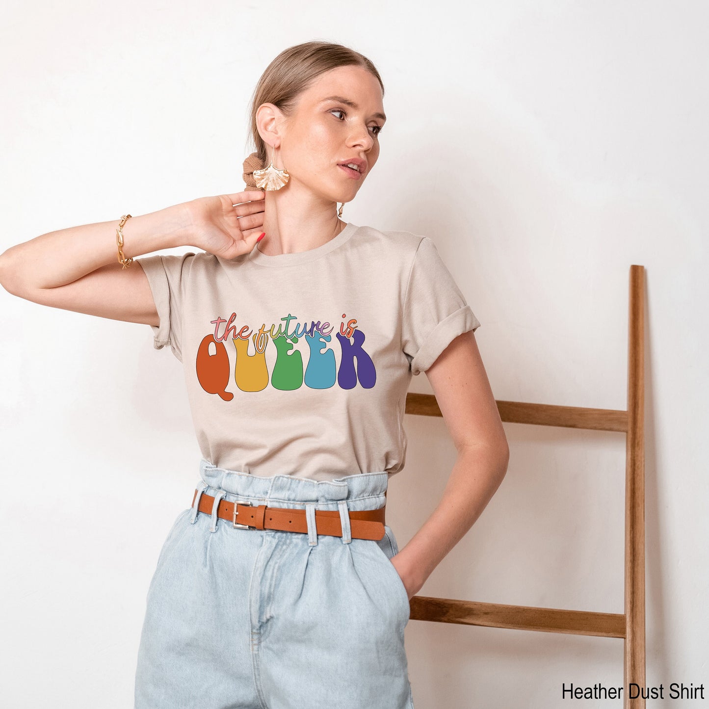 The Future Is Queer Unisex Shirt, LGBTQ Gift Idea, Pride Day Celebration, Queer Outfit, Equality Shirt, Rainbow Pride Shirt, C7004