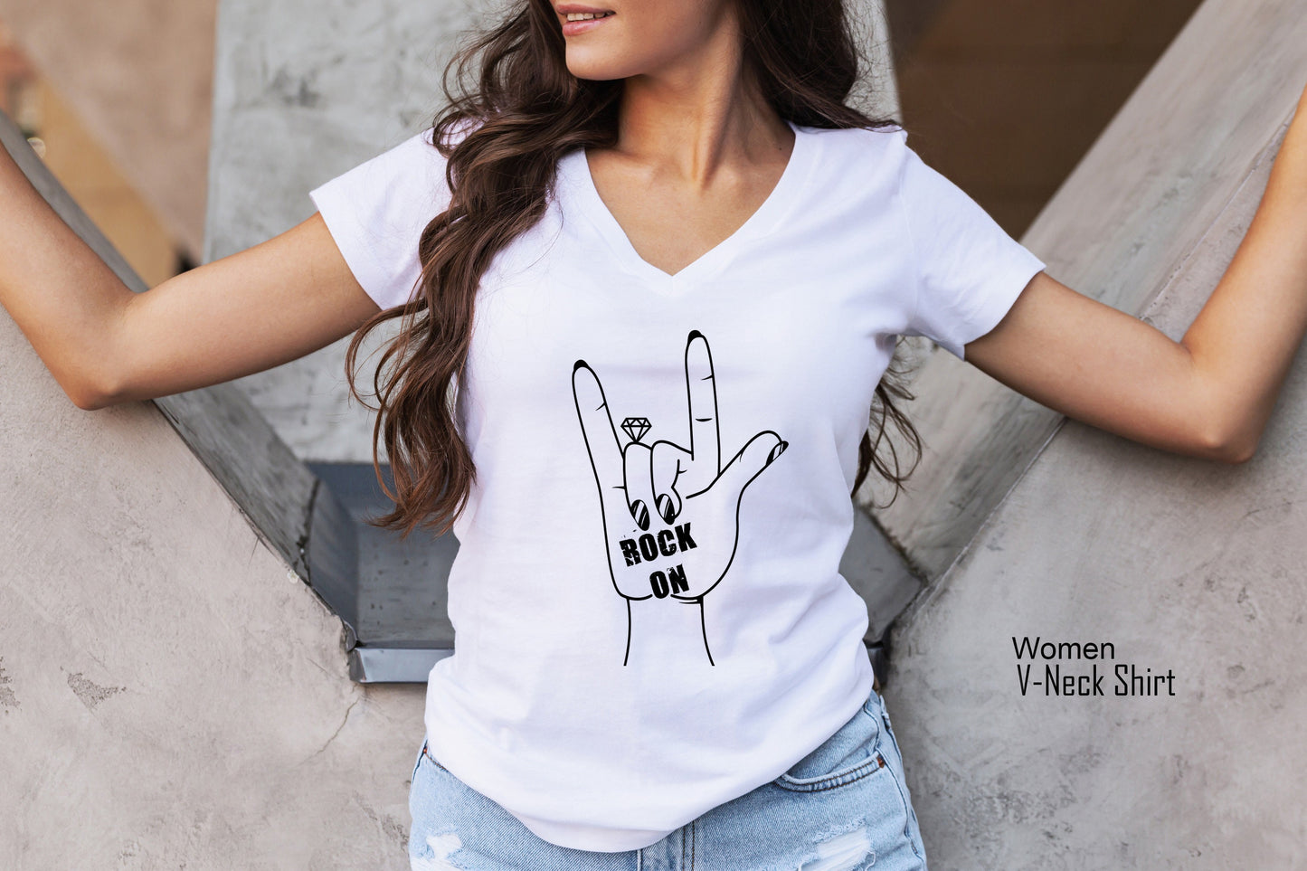 Rock On Shirt, Ring Finger Racerback, Funny Halloween Shirt, Engaged Shirt, Fiancé Tee,Vintage Inspired T-shirt, Oversized Tee, C6947