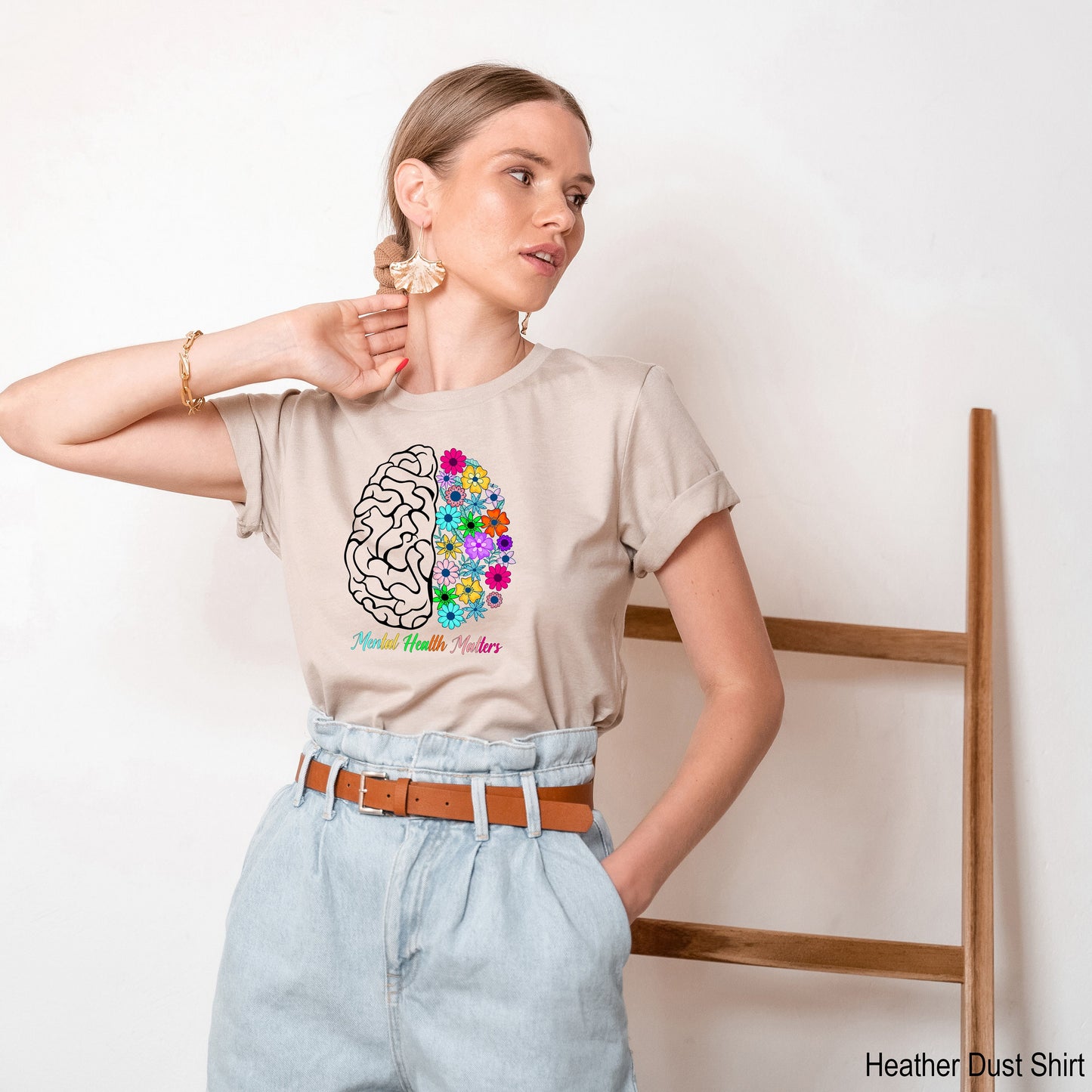 Mental Health Matters, Plant Lovers Gift, Gardening Gift, Flower Shirt, Floral Brain, Mental Health Awareness, C6967