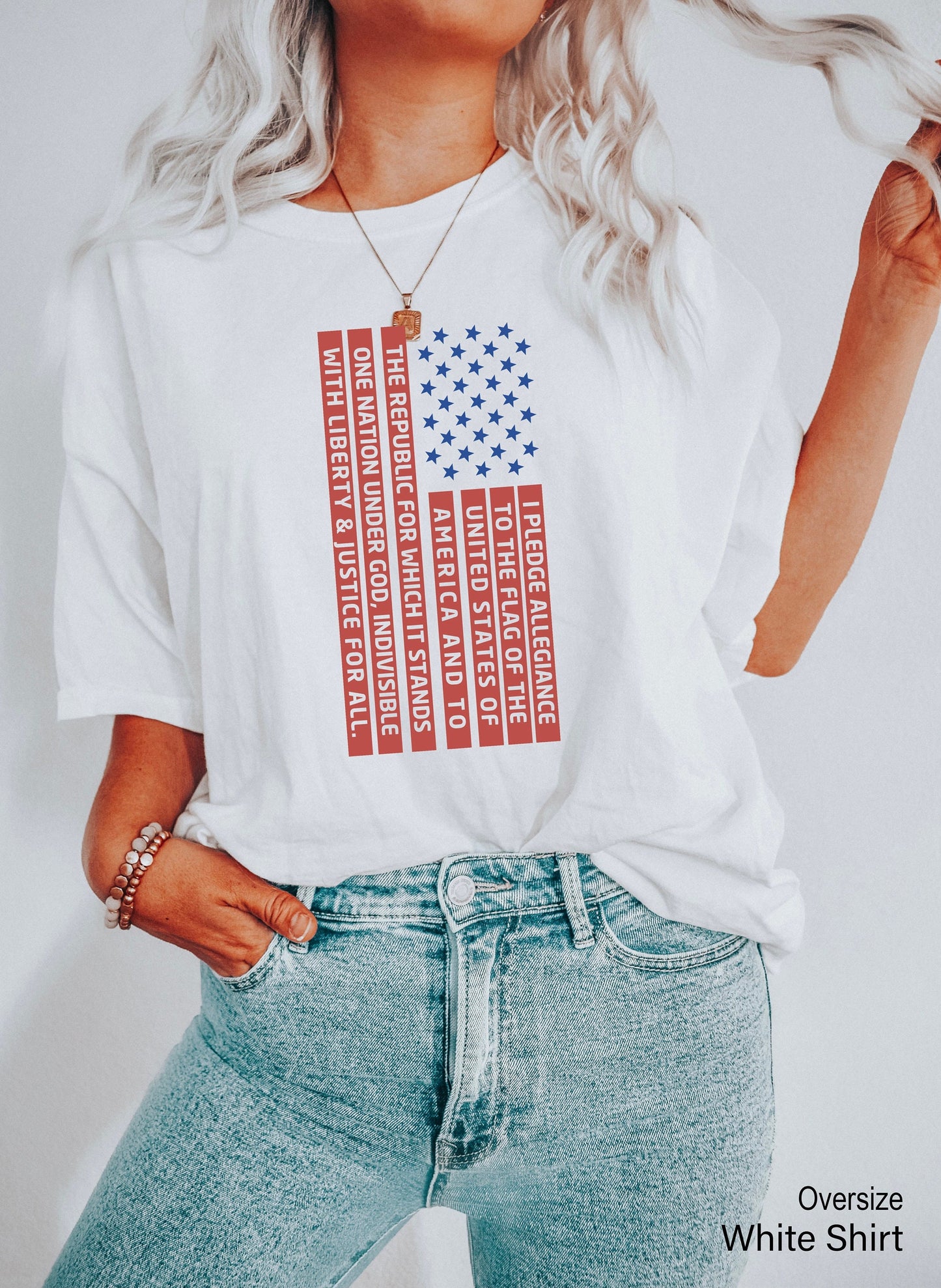 USA Flag Shirt, Pledge of Allegiance, America Flag Shirt, Cute 4th Of July Shirt, Usa Flag Crewneck, Merica Patriot Shirt, C6955