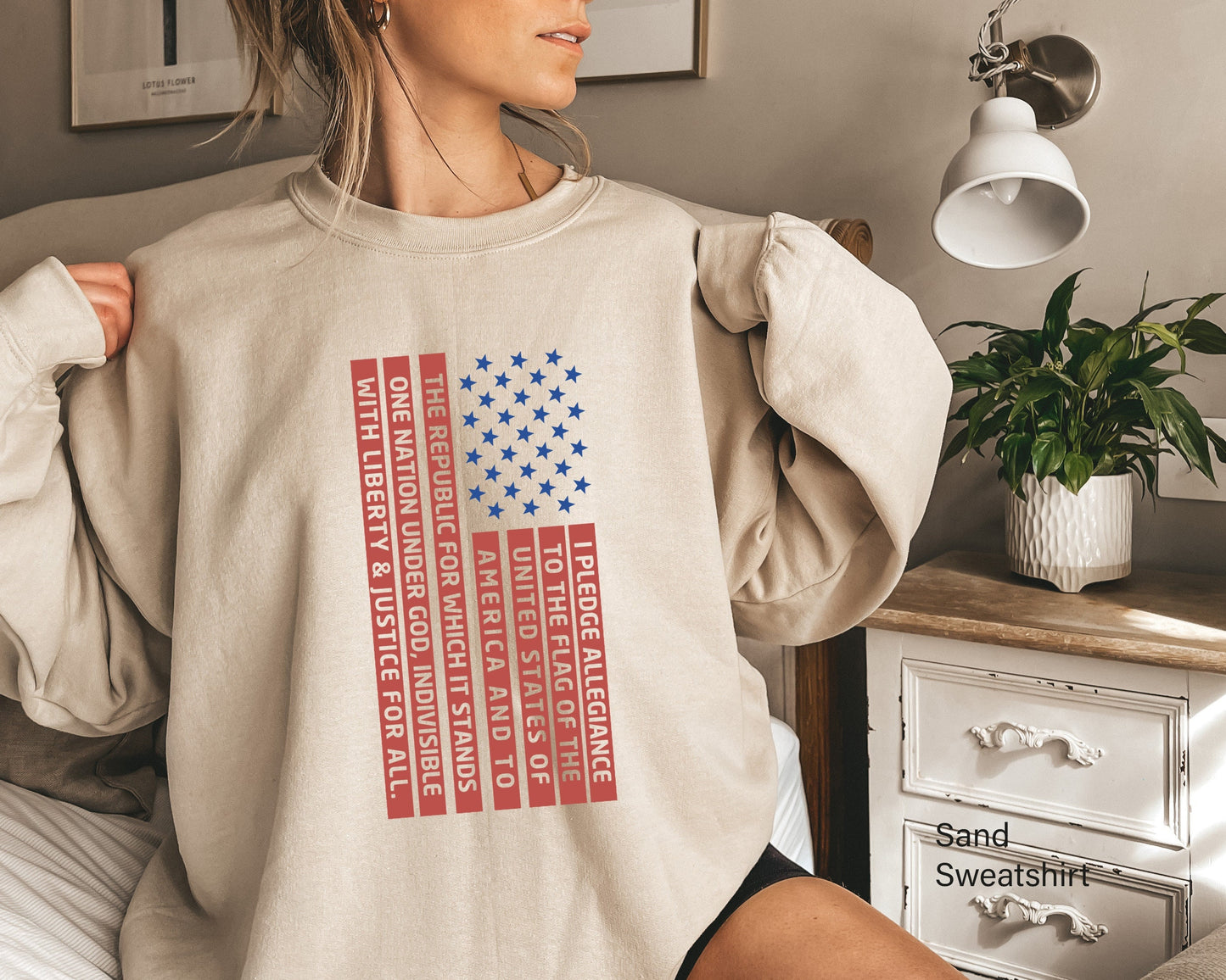 USA Flag Sweater, America Flag Sweatshirt, Cute 4th Of July Shirt, Usa Flag Crewneck, Merica Patriot, Pledge of Allegiance,C6955