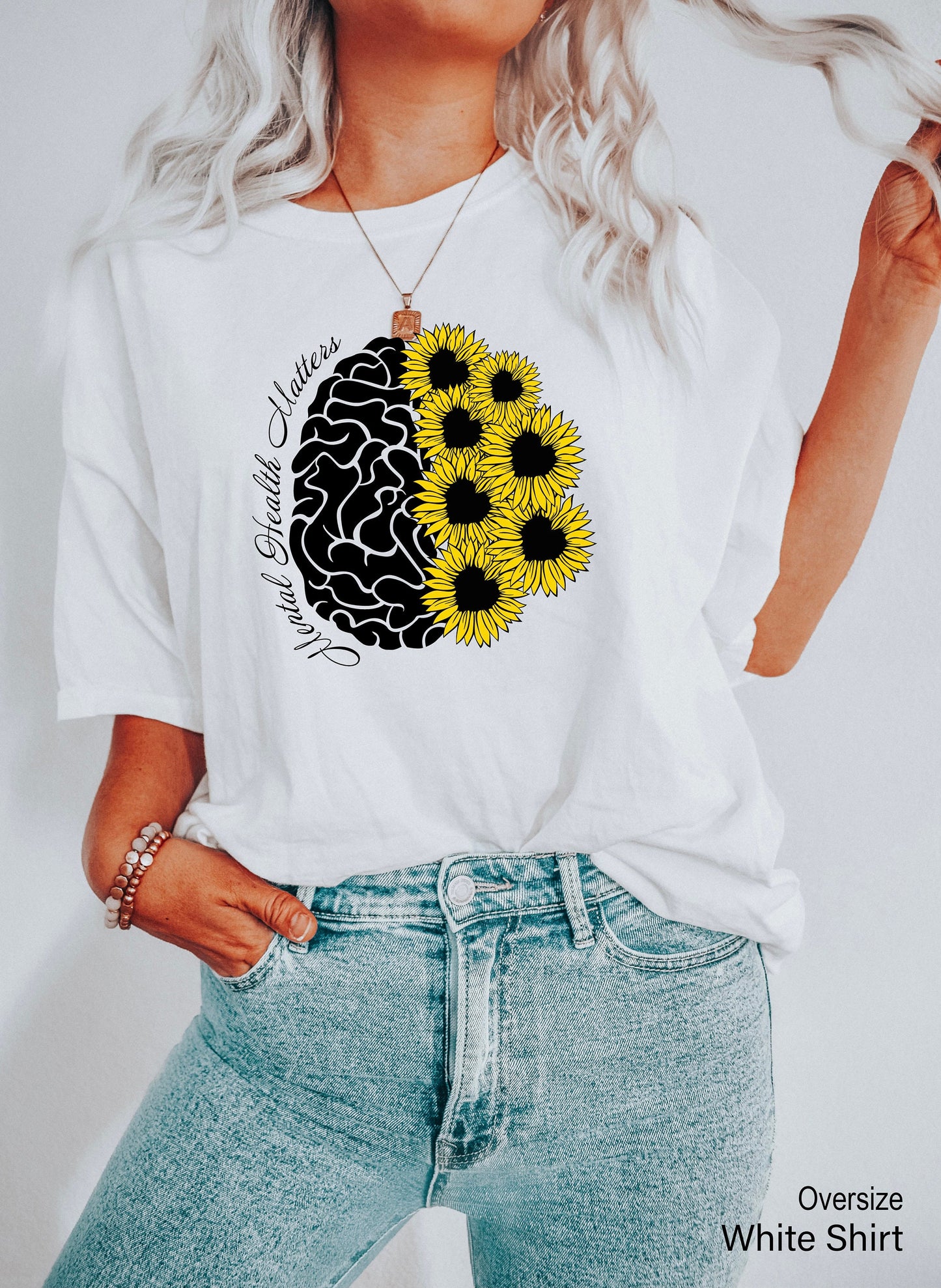 Mental Health Matters Shirt, Sunflower Brain Shirt,Wildflower Shirt,Mental Health Matters,Flower Shirt,Floral Brain, Health Shirt,C6972