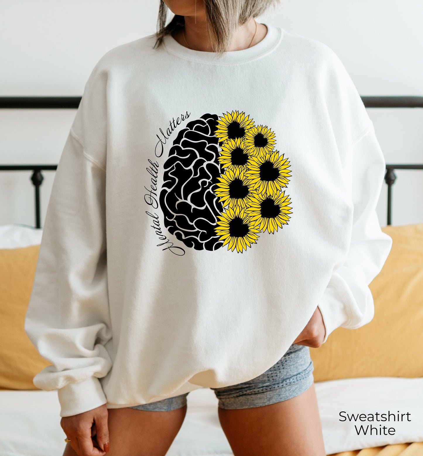 Mental Health Matters Shirt, Sunflower Brain Shirt,Wildflower Shirt,Mental Health Matters,Flower Shirt,Floral Brain, Health Shirt,C6972