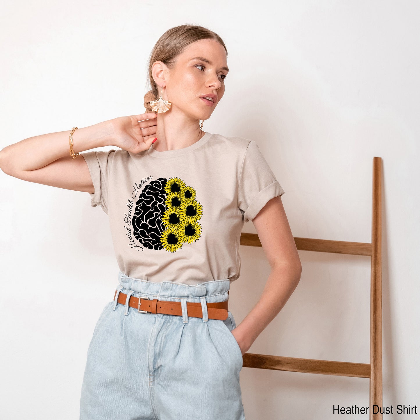 Mental Health Matters Shirt, Sunflower Brain Shirt,Wildflower Shirt,Mental Health Matters,Flower Shirt,Floral Brain, Health Shirt,C6972