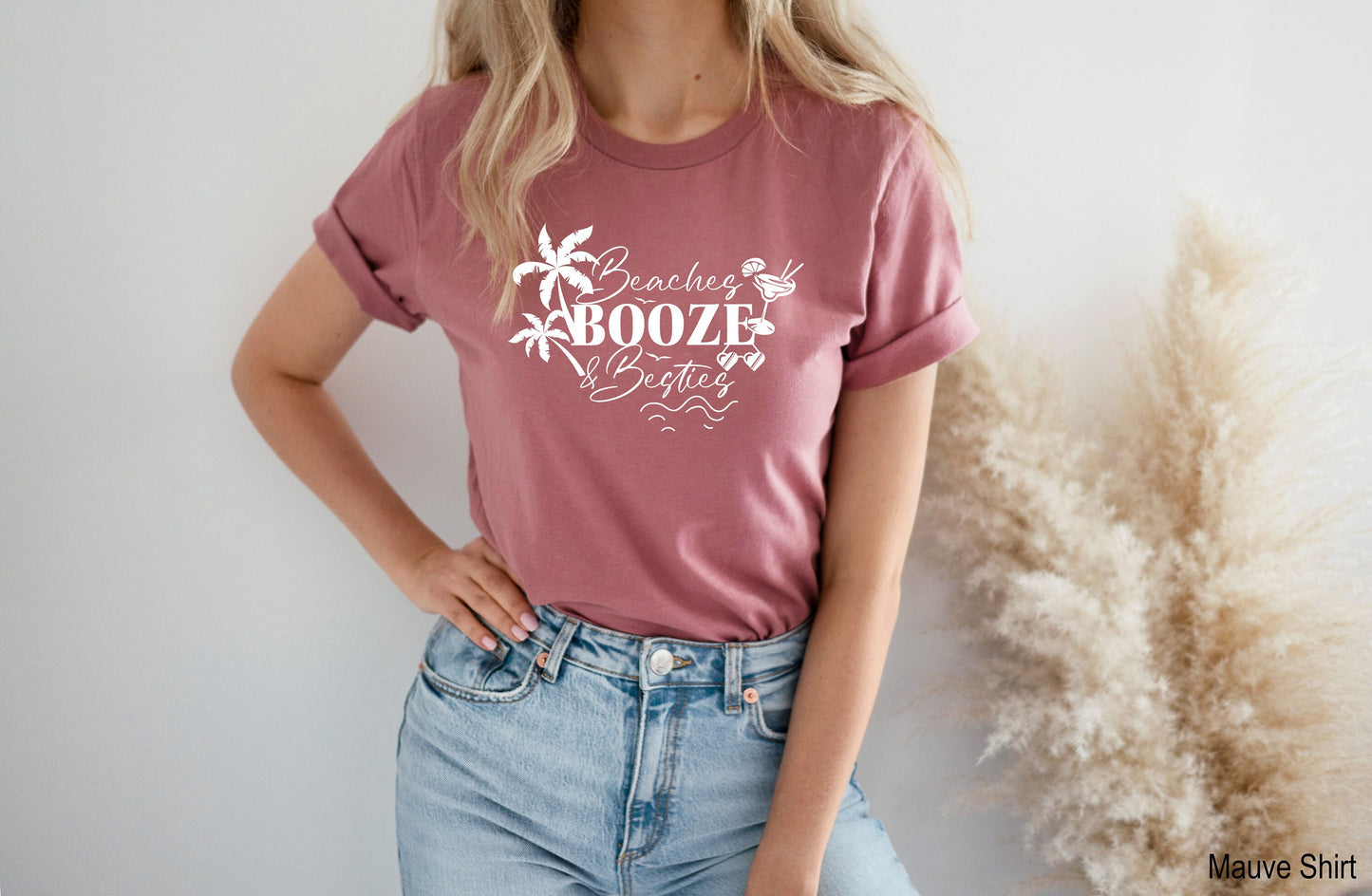 Beaches Booze Besties Shirt,Beach Shirt ,Girls Vacation Tee,Funny Summer Shirt, Beach Vacation Shirt, Summer TankTop,C7065