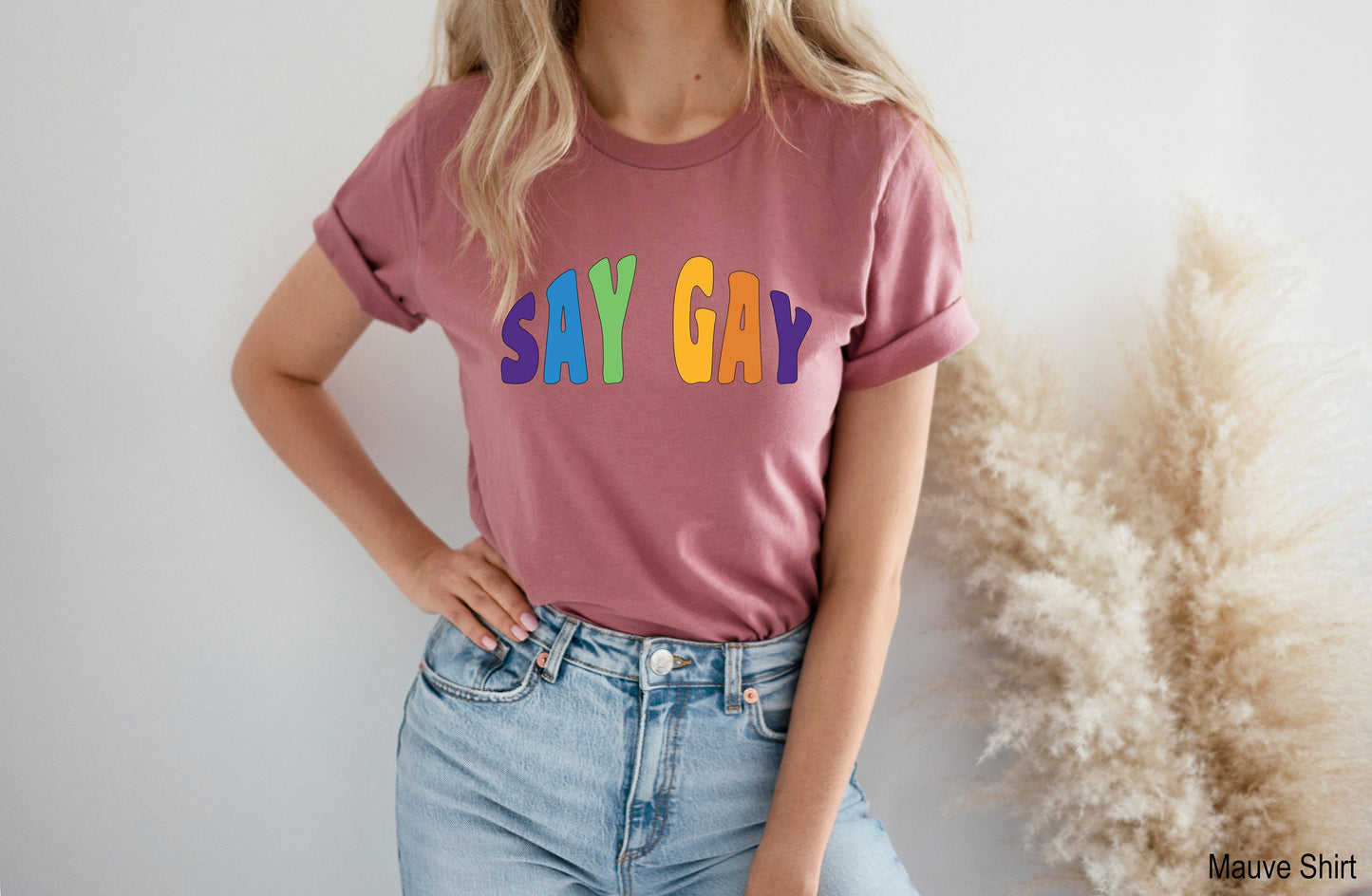 Say Gay Tank Tops,Trendy Rainbow Pride Shirt,Funny LGBTQ Pride Tshirt,Gay Rights Tee,Don't Say Gay Bill Florida,Protect Trans Kids Top,C6985
