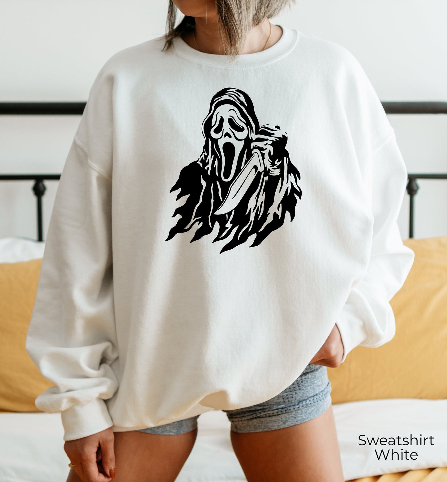 Skeleton Scream Sweatshirt,Horror Shirt,Halloween Shirts,Horror Fall Tshirt,Ghost Scream T shirt,Halloween Party Tee,Horror Movie Gift,C7030