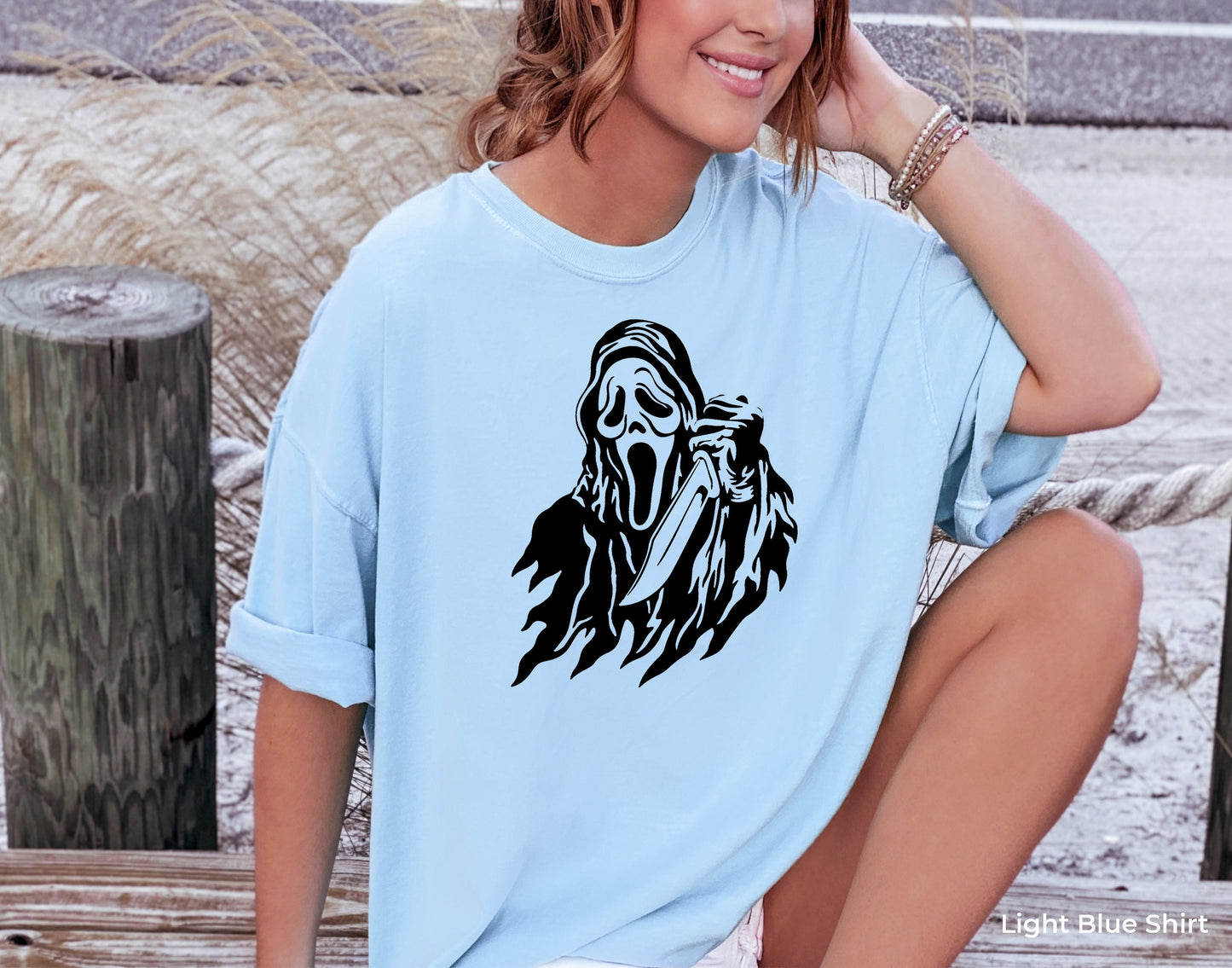 Skeleton Scream Shirt,Horror Sweatshirts,Fall Tshirts,Scream Tshirt,Trendy Halloween Party Tee,Horror Movie Gift,Gift For Halloween,C7030
