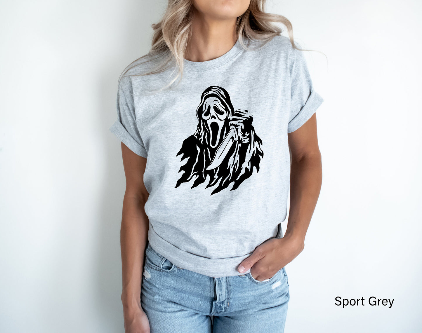 Skeleton Scream Shirt,Horror Sweatshirts,Fall Tshirts,Scream Tshirt,Trendy Halloween Party Tee,Horror Movie Gift,Gift For Halloween,C7030
