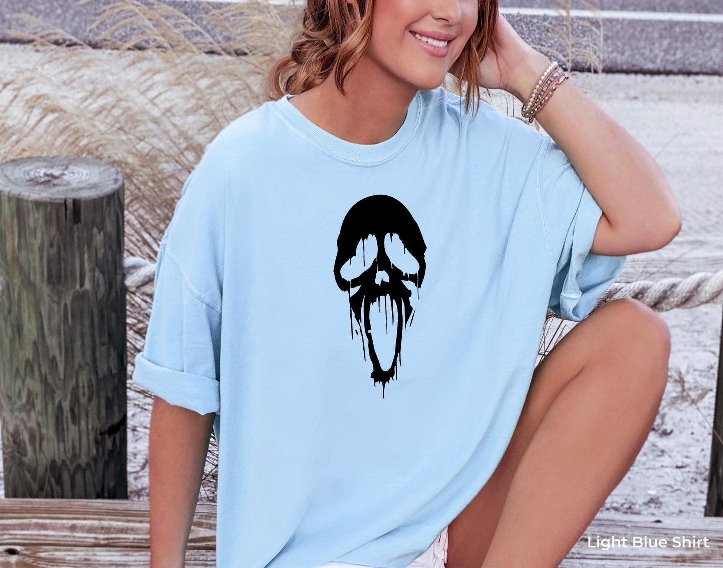 Horror Shirt, Halloween Shirt, Happy Halloween Tshirt, Fall Shirt, Ghost Scream Shirt, Halloween Gift, Horror Movie Gift, C7031