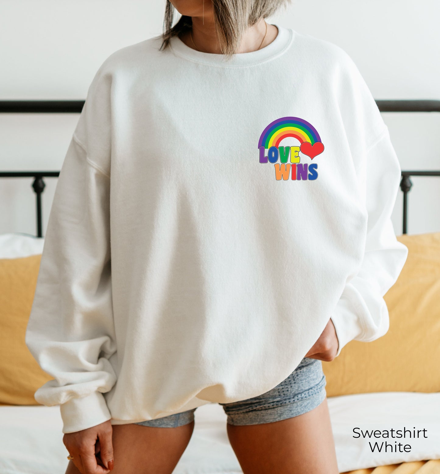 Love Wins Sweatshirt, Rainbow Pride Hoodie, Love Wins Pocket Sweatshirt, LGBT Hoodie, Pride Pocket Sweatshirt, Love Wins T-Shirt, C6992