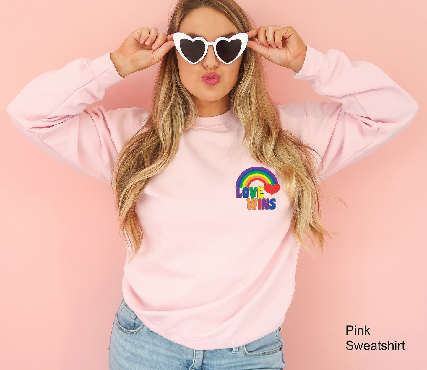 Love Wins Sweatshirt, Rainbow Pride Hoodie, Love Wins Pocket Sweatshirt, LGBT Hoodie, Pride Pocket Sweatshirt, Love Wins T-Shirt, C6992