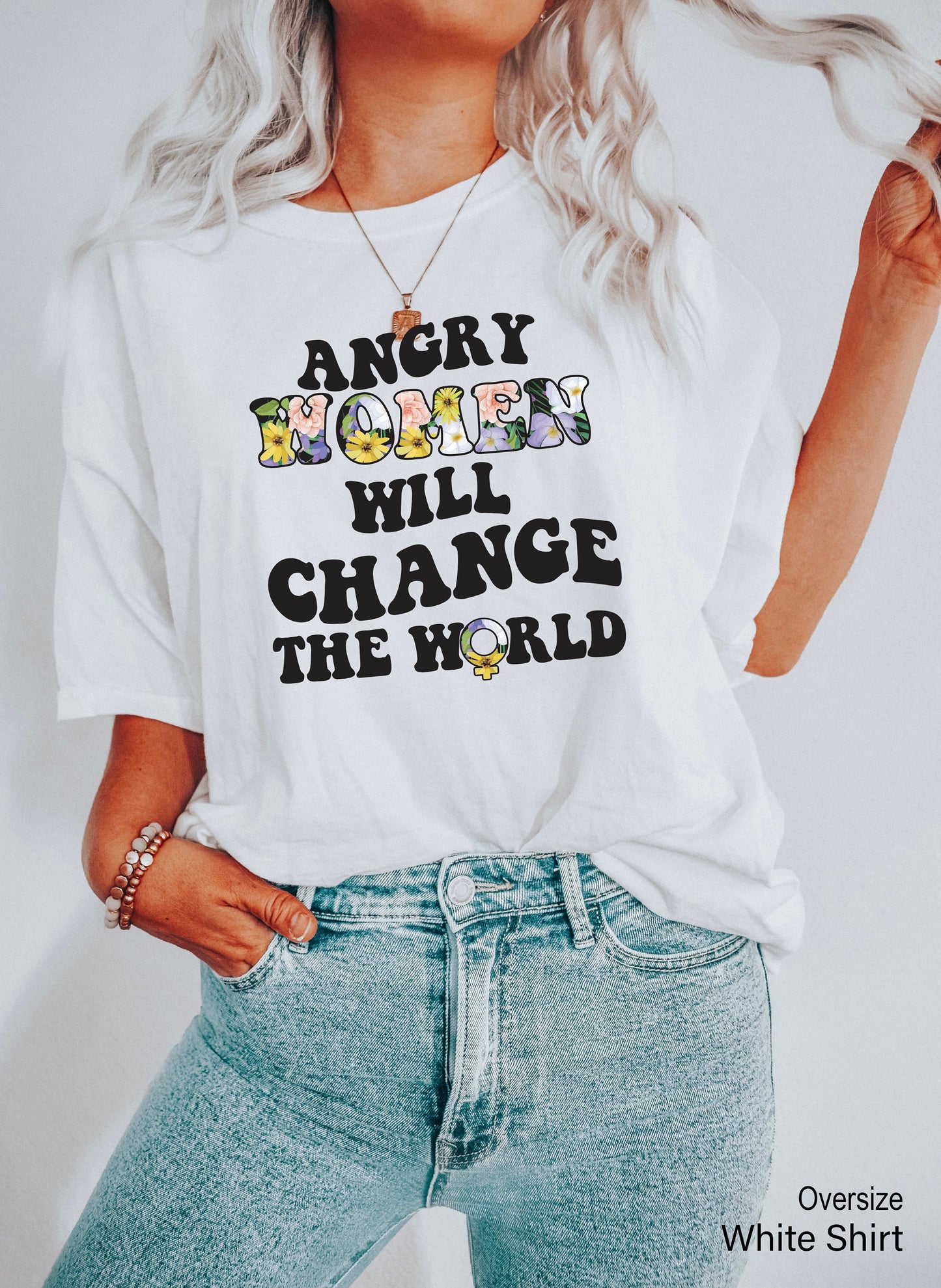 Pro Choice Shirt,Women's Rights Shirt,Angry Women Will Change The World Tshirt,Trendy Feminist T-Shirt,Womans Rights Shirts,Quotes Tee,C7105