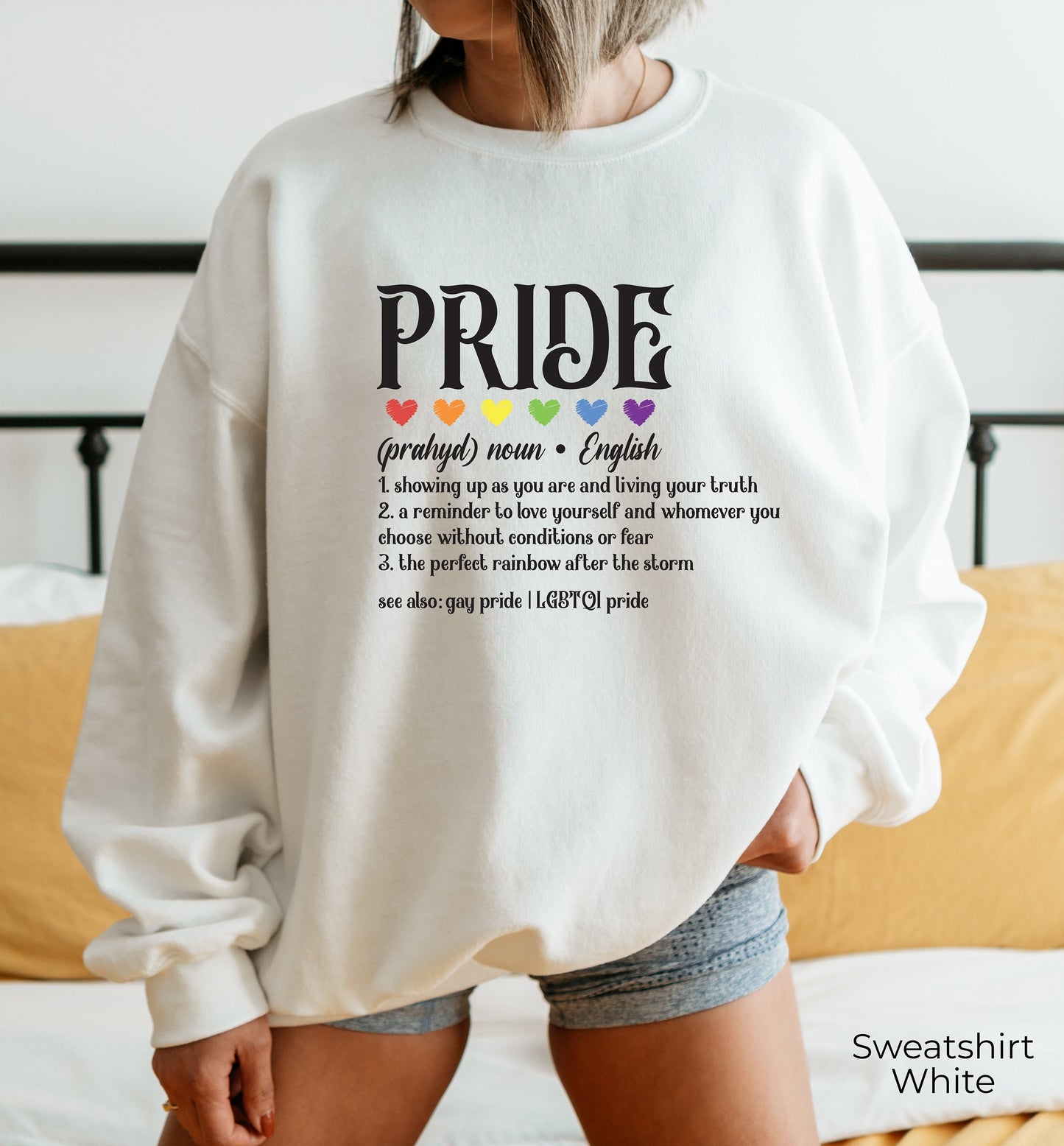 Pride Definition, Pride Hoodie, Transgender Pride Sweatshirt, Lgbt Pride Hoodie, Rainbow Flag Sweatshirt, Lesbian Pride Sweatshirt, C7009