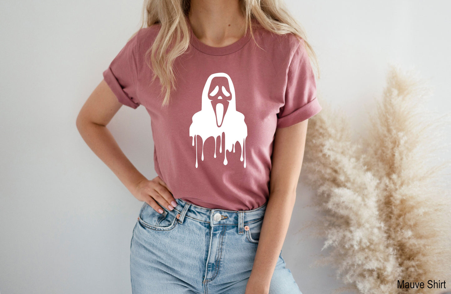 Scream Shirt,Ghostface Tank Tops,New Trendy Horror Tanks,Funny Halloween Tshirt,Ghost Scream Tees,Horror Movie Gift,Spooky Horror Tee ,C6450