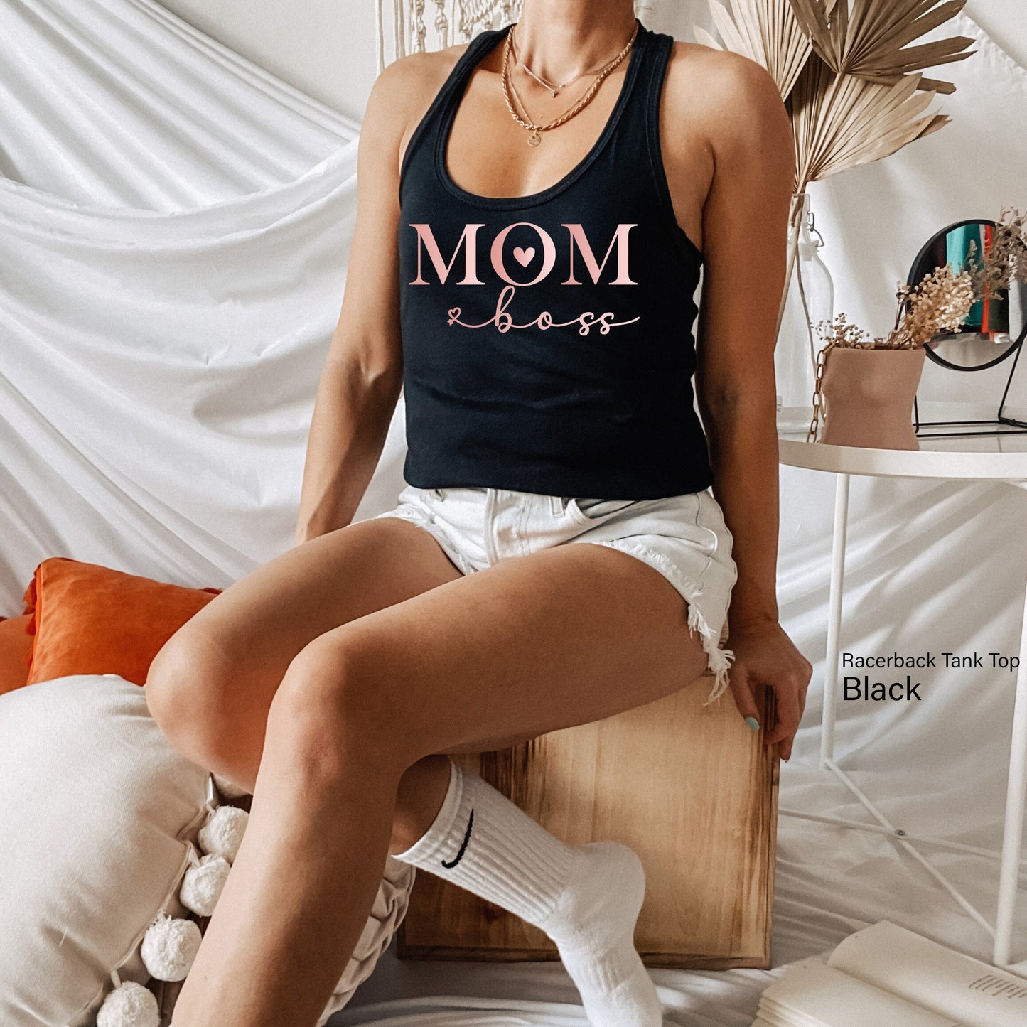 Mom Boss Tank Tops,Trendy Mom Boss Shirt,Funny Boss Mama Tshirt,Cute Mom Gift,Mama T Shirt,Mom Racer Back,Gifts for Mom,New Mom,Gift, C5645