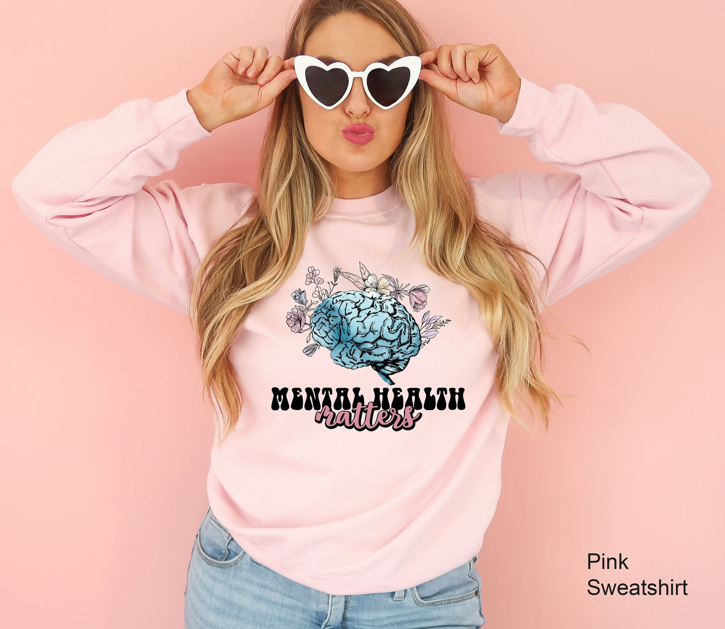 Mental Health Matters, Flower Shirt, Floral Brain, Health Shirt, Plant Lovers Gift, Gardening Gift, Mental Health Awareness, C7025