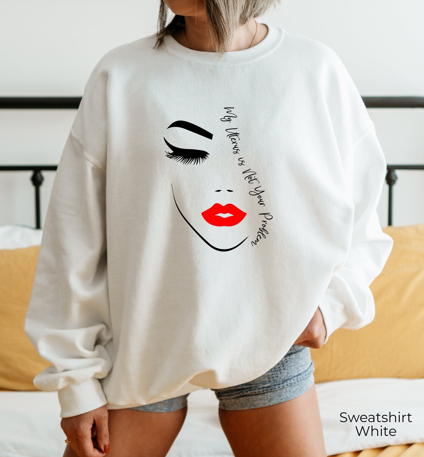 My Uterus is Not Your Problem Sweatshirt,Womens Right Shirt,Feminist Hoodie,Abortion Rights,My Body My Choice Tee,Reproductive Rights,C7073