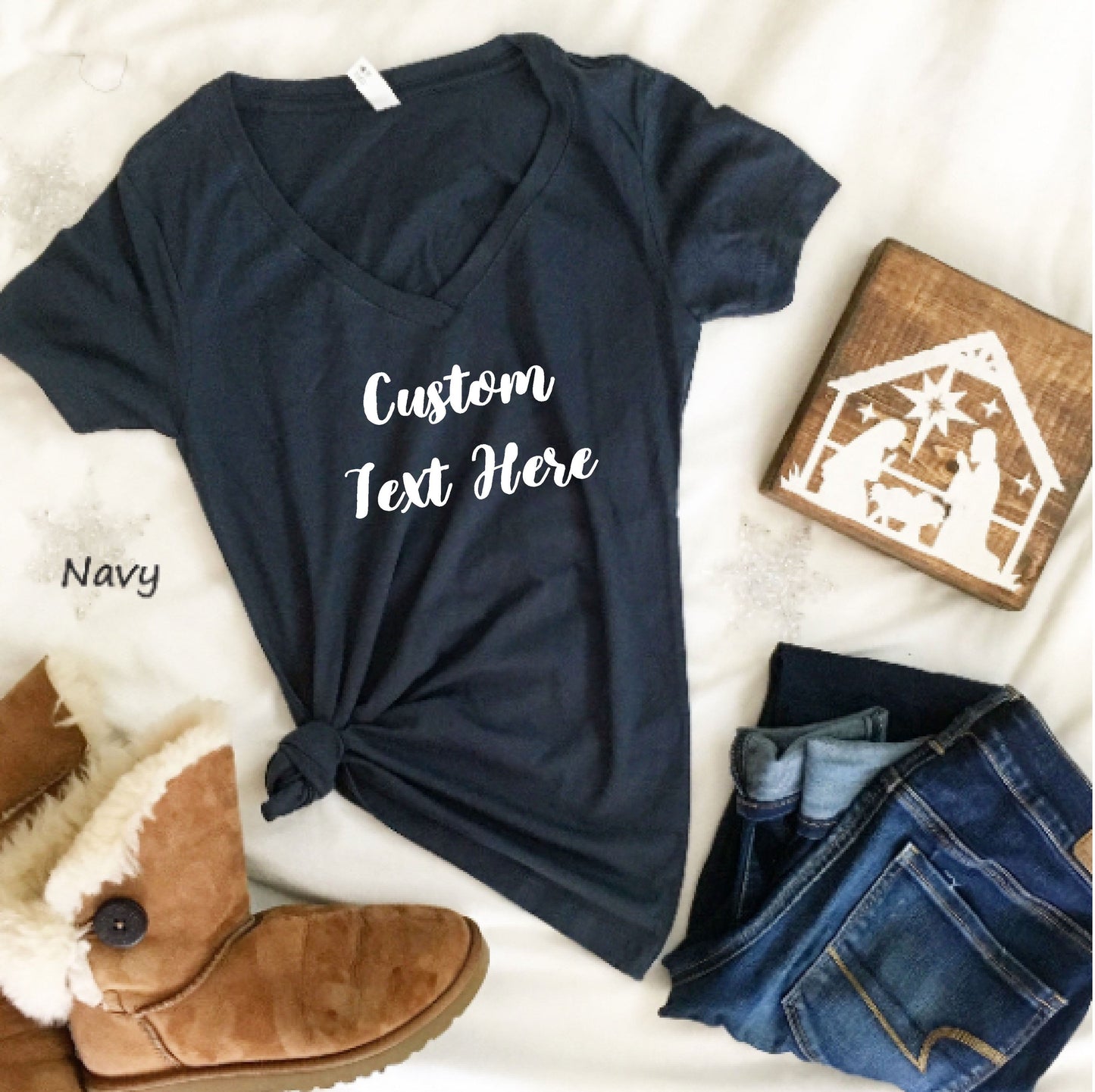 Custom V-Neck Shirt, Women V- Neck Shirt, Soft and Comfy, Customize Unisex Fit Crew Neck Tee, Ladies Custom Shirt, Personalized Shirt,C7081