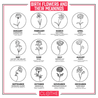 Custom Birth Month Birth Flower Shirt, Gift for Her, Birthday Gift, Personalized Birth Month Gift, Gift Ideas, Minimal Flower Tee, C5731