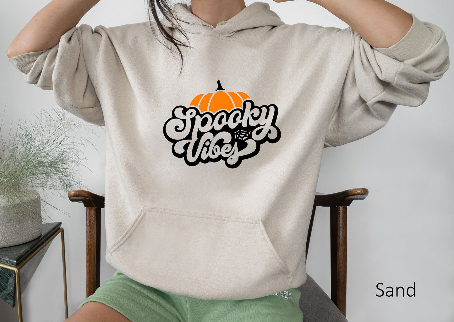 Spooky Wibes Sweatshirt,Halloween Shirt,Pumpkin Tee, Shirt,Halloween Funny Shirts,Witch Shirt,Fall Shirt,C5893