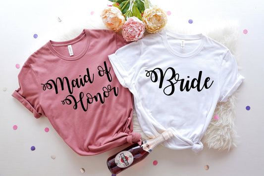 Personalized Bridesmaids Shirt, Maid of Honor Sweatshirt, Bridal Party Shirts, Wedding Shirt, Bachelorette Shirt, Bridal Shower Gift, C5829