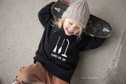 Come We Fly Kids Hoodie,Halloween Sweatshirt,Halloween Youth Shirt,Halloween Toddler Shirt,Halloween Baby Bodysuit,Boo Kids,C5402K