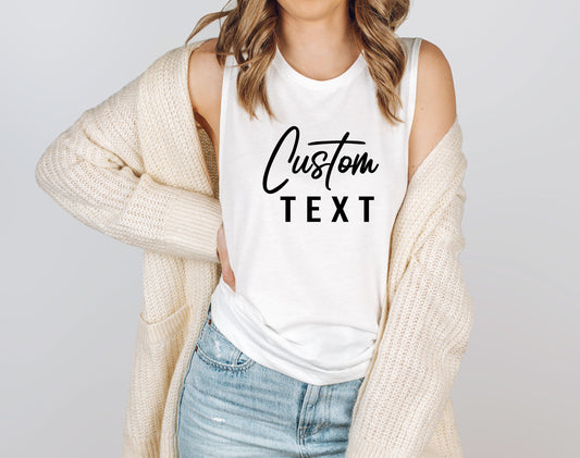 Custom Tank,Custom Muscle Tank,Custom Tank Top,Printed Muscle Tank,Custom Design Tank,Personalized Tank,Bachelorette Tank,Fitness Gift,C7081